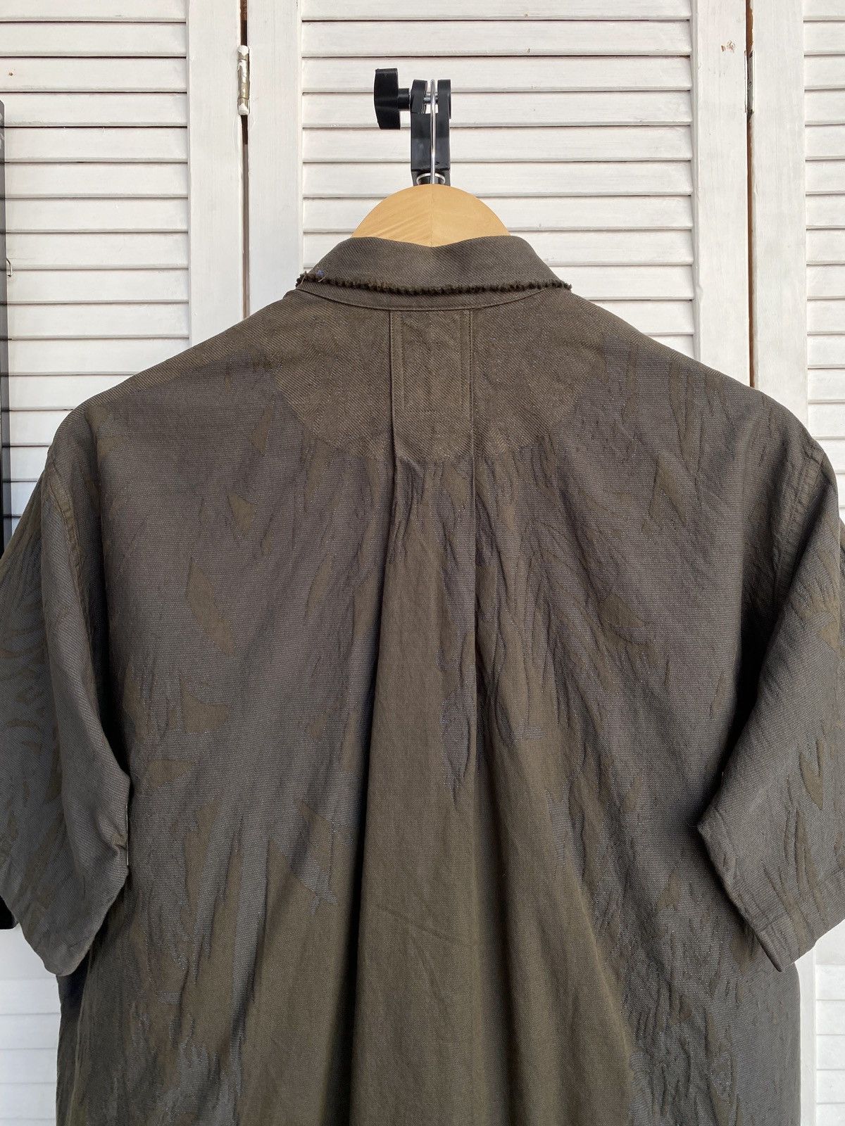 Issey Miyake × Japanese Brand × Vintage ISSEY MIYAKE A-POC "Shadow Stitch" Raw Edge Textured Shirt Size US M / EU 48-50 / 2 - 22 Thumbnail