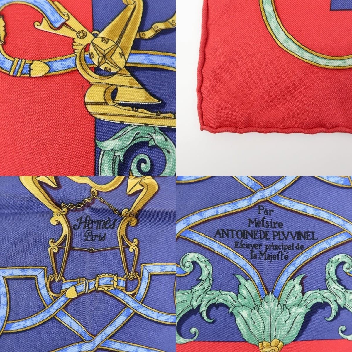 Hermes Hermes Carre 45 L'INSTRVCTION DV ROY Silk Scarf Red Size ONE SIZE - 4 Thumbnail