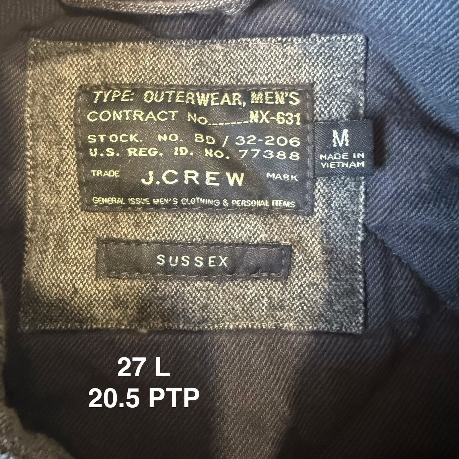 J.Crew J Crew Sussex Jacket Medium Gray Brown Full Zip Insulated Size US M / EU 48-50 / 2 - 7 Thumbnail