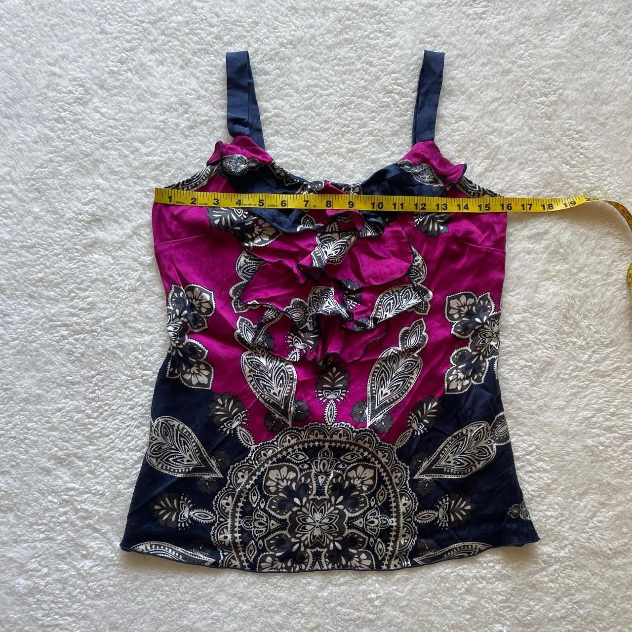 Other Hale Bob Sleeveless Silk Ruffled Sleeveless Top Size M / US 6-8 / IT 42-44 - 6 Thumbnail