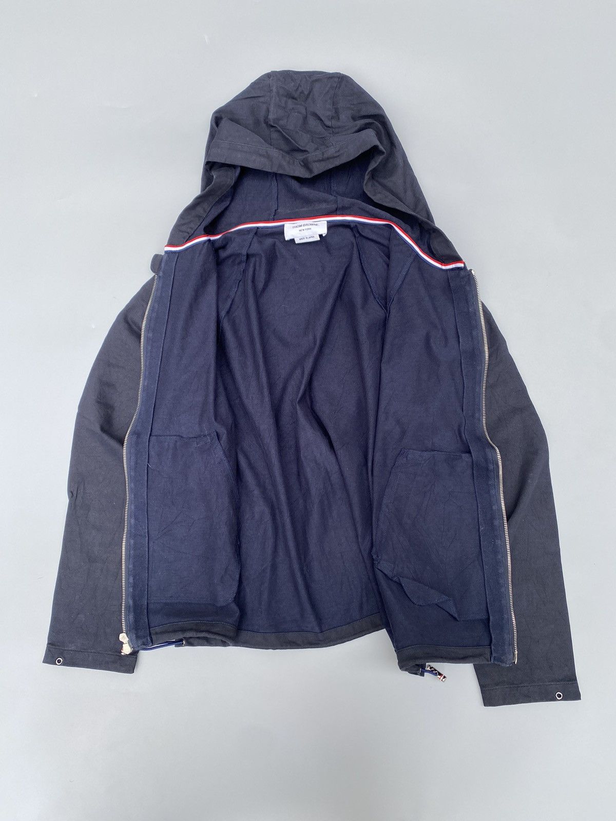 Thom Browne Thom Browne- Raglan Zip Hooded Jacket Size US S / EU 44-46 / 1 - 8 Thumbnail