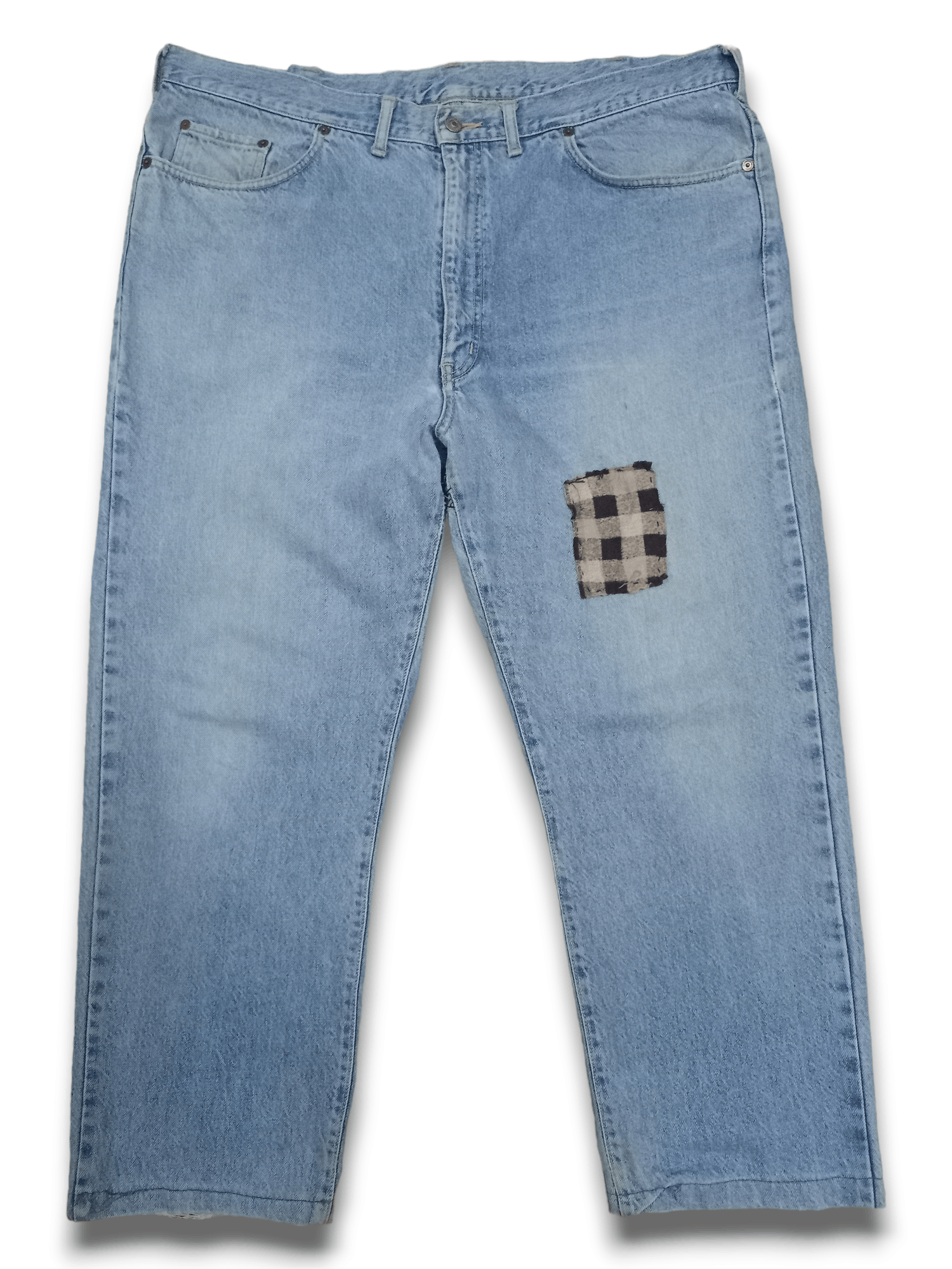 Edwin × Japanese Brand Vintage Edwin US Classic Baggy Patchwork Jeans Size US 41 - 13 Thumbnail