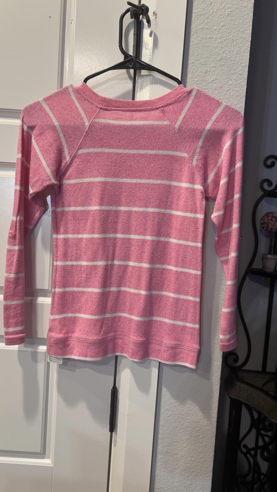 Other Trendy Pink Striped Long Sleeve Top Size L / US 10 / IT 46 - 1 Thumbnail