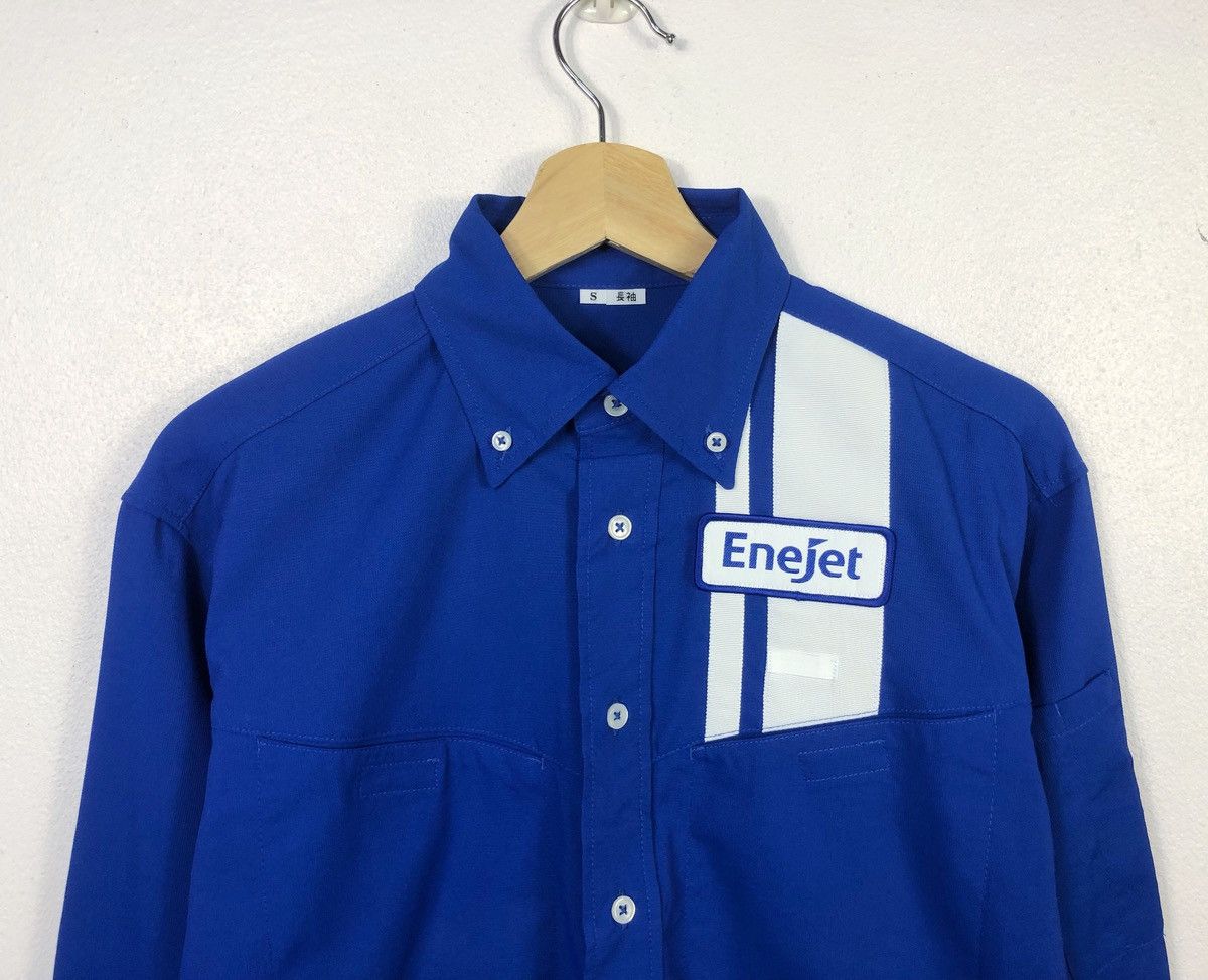 Japanese Brand × Vintage Rare Vintage Eneos Enejet Buttons Down Workers Shirt Size US S / EU 44-46 / 1 - 2 Thumbnail