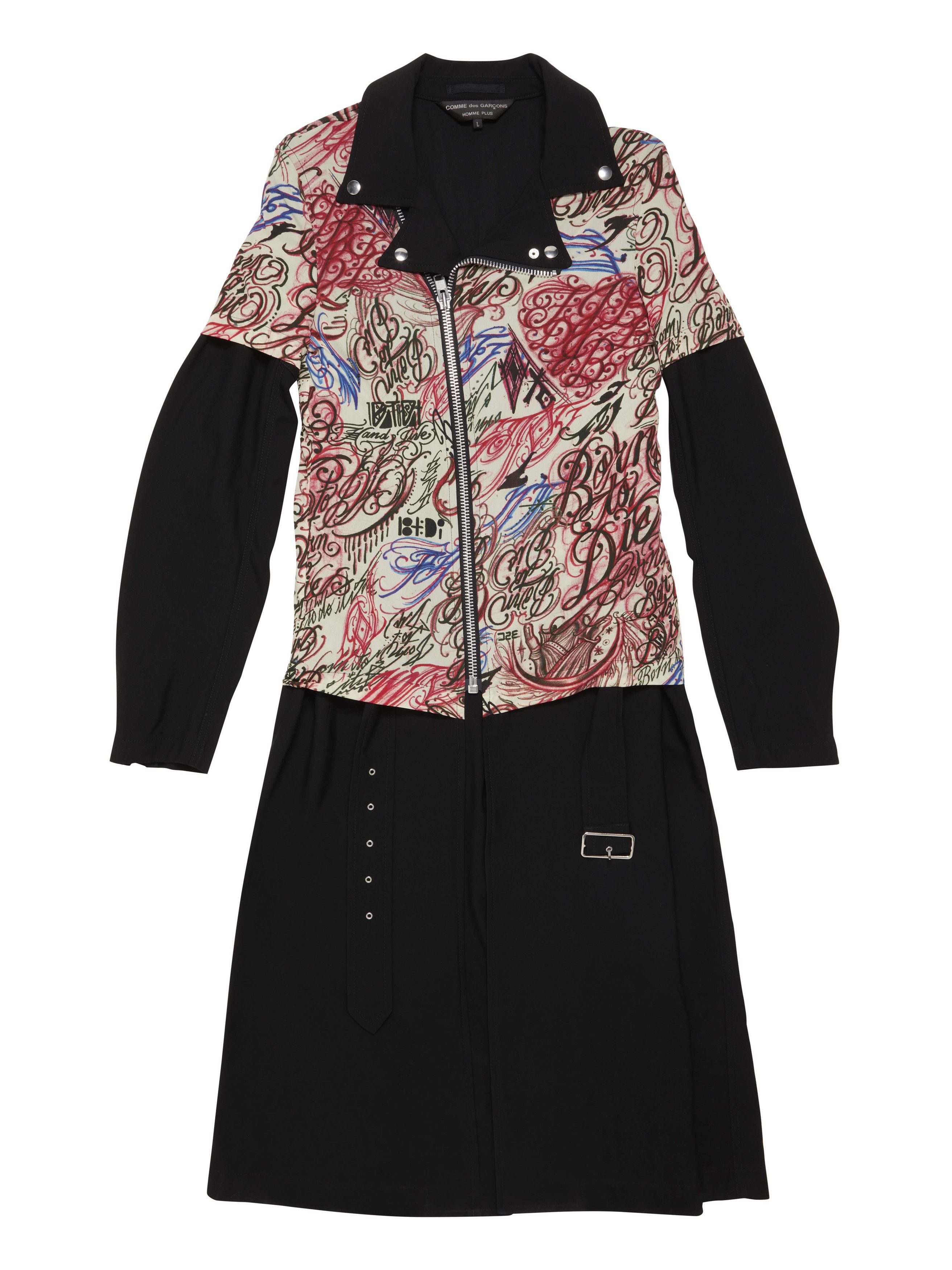 Comme des Garcons Homme Plus AW15 Tattoo Biker Coat Size US L / EU 52-54 / 3 - 1 Thumbnail