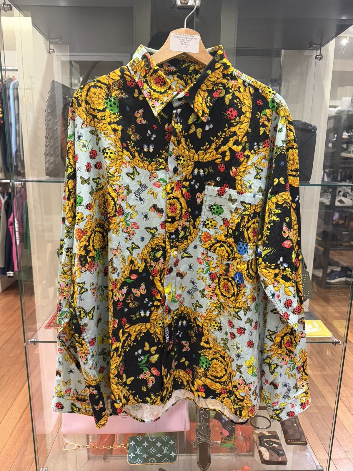 Versace Versace Jeans Couture Baroque & Ladybug Button Up Shirt Size US M / EU 48-50 / 2 - 1 Thumbnail