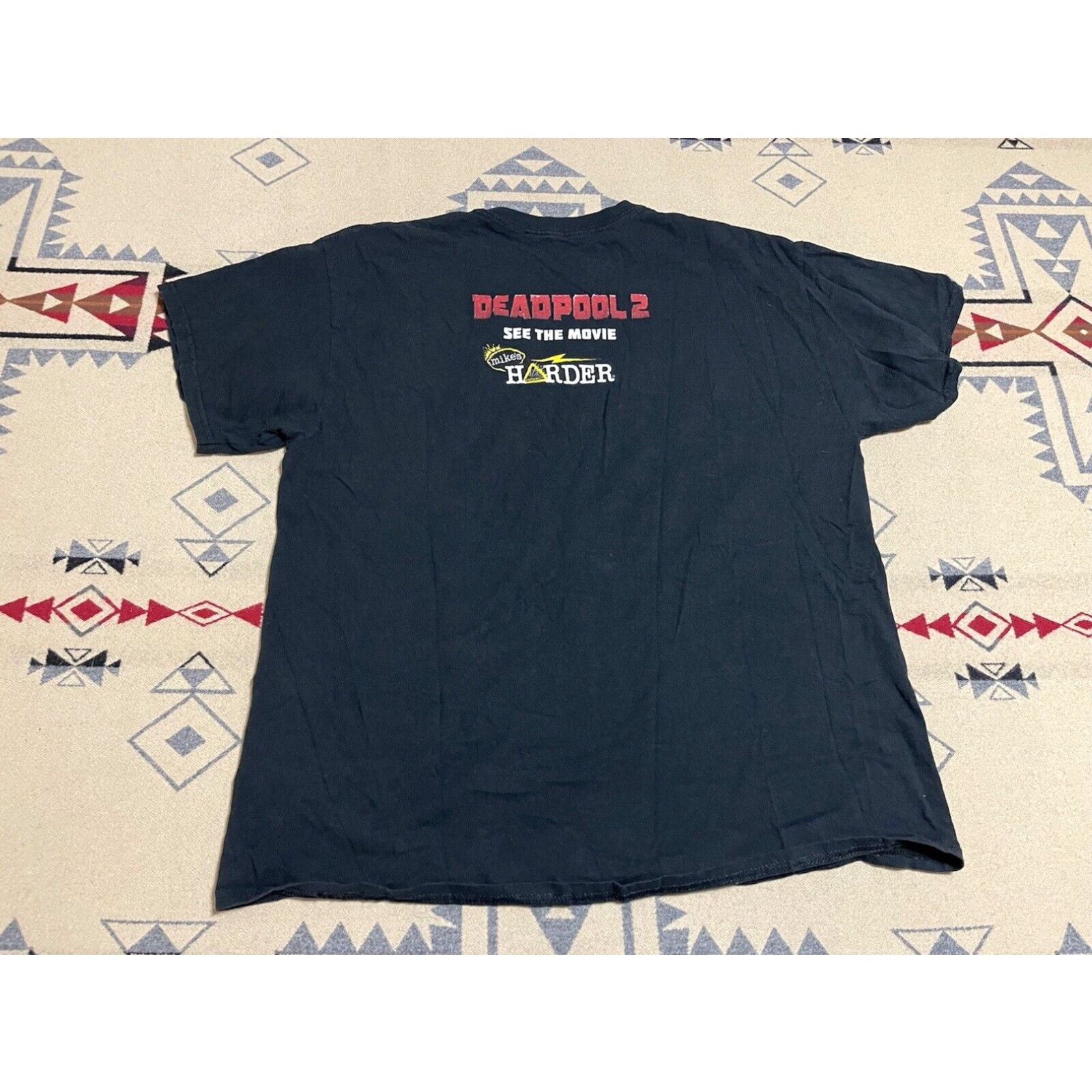 image of Vintage 2018 Deadpool 2 Marvel See The Movie Mikes Harder T-Shirt Black Size XL R1 in White, Men's