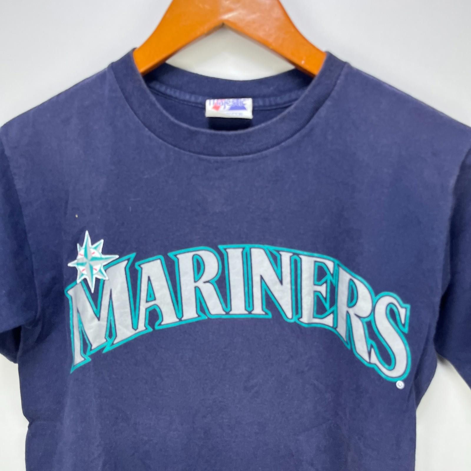 Majestic Vintage 90s Seattle Mariners Sun Faded T-Shirt Youth Large Size ONE SIZE - 2 Thumbnail