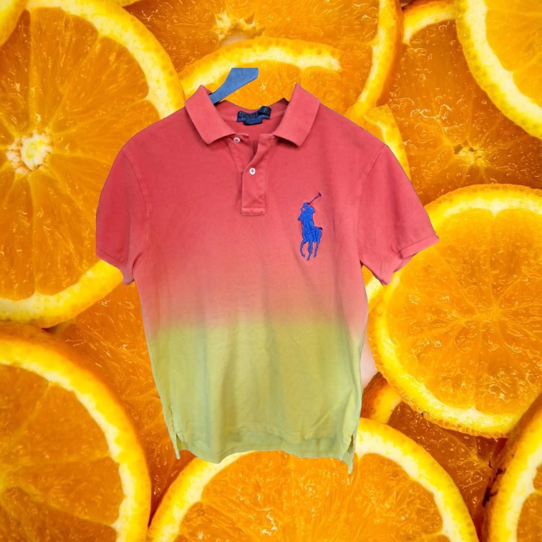 Polo Ralph Lauren Ralph Lauren Ombre Red to Yellow with Large Blue Logo Size M Size US M / EU 48-50 / 2 - 1 Thumbnail