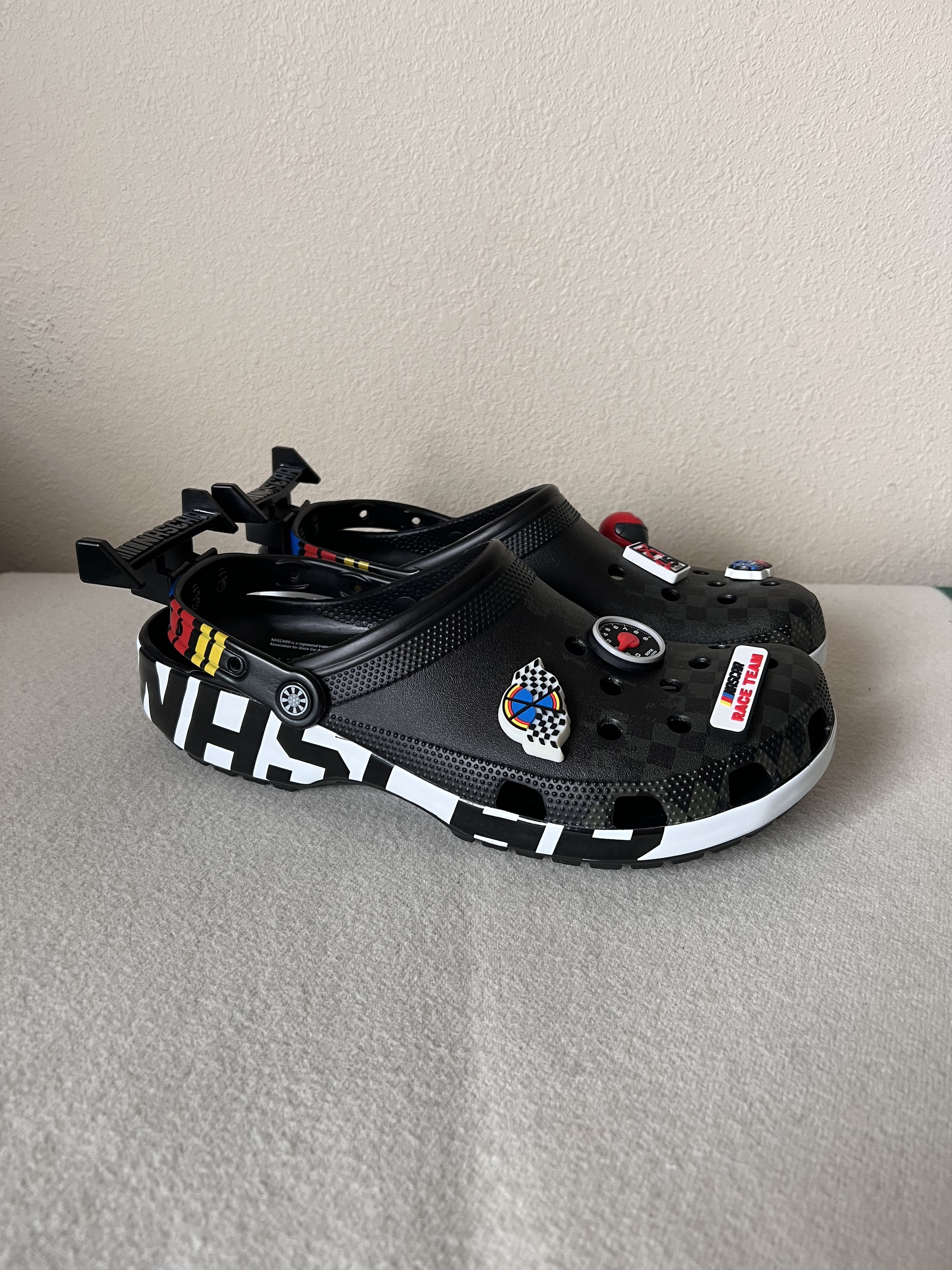 Crocs NASCAR Crocs Classic Clogs in Black Size US 12 / EU 45 - 1 Thumbnail