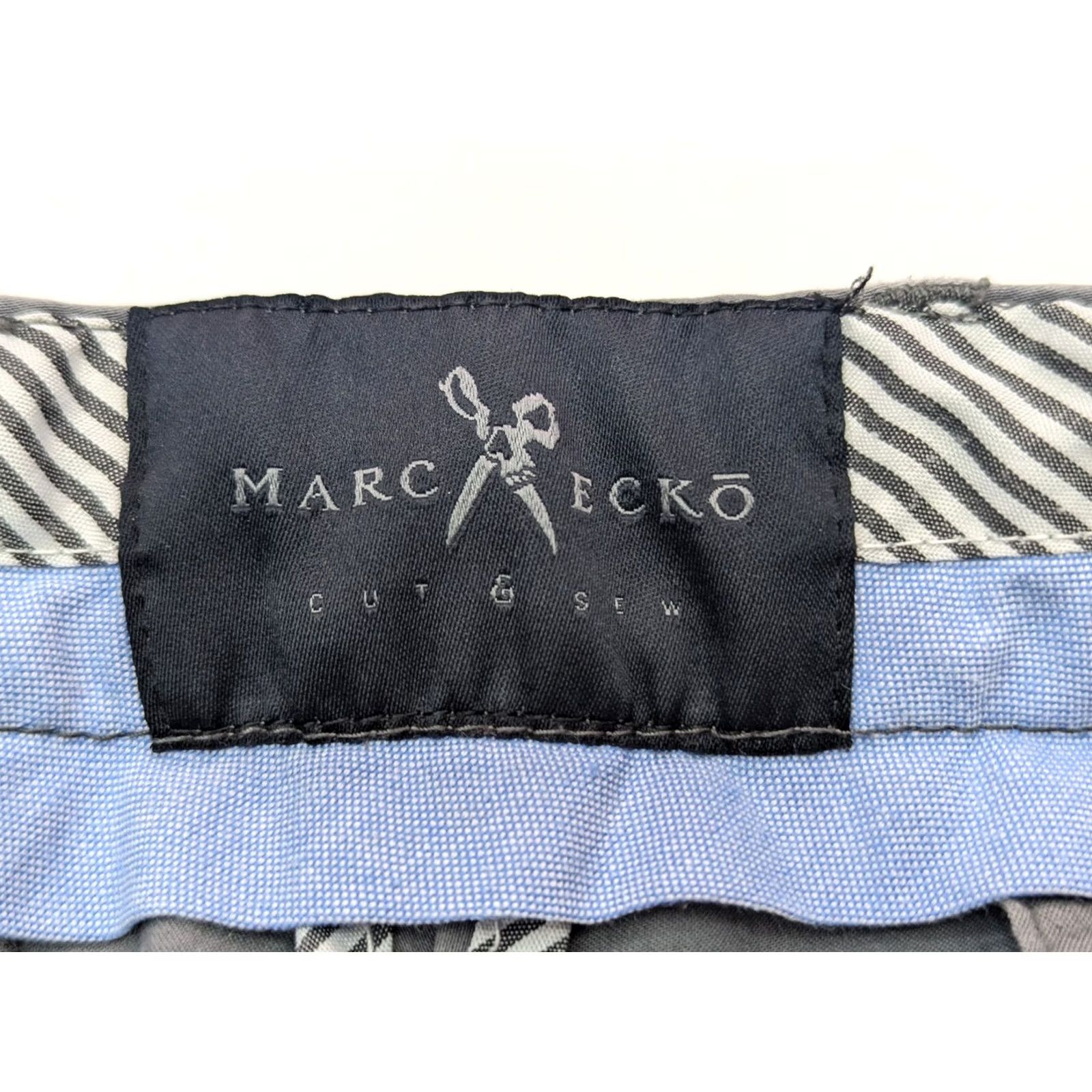 Vintage Marc Ecko Cut & Sew Chino Pants Men 34x31 Gray Straight Leg Casual Flat Front Size US 34 / EU 50 - 7 Thumbnail