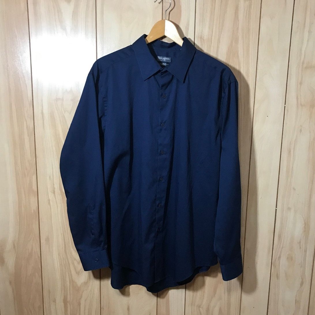 Van Heusen Van Heusen Flex Button-Down Long Sleeve Stretch Shirt XL Size US XL / EU 56 / 4 - 1 Thumbnail