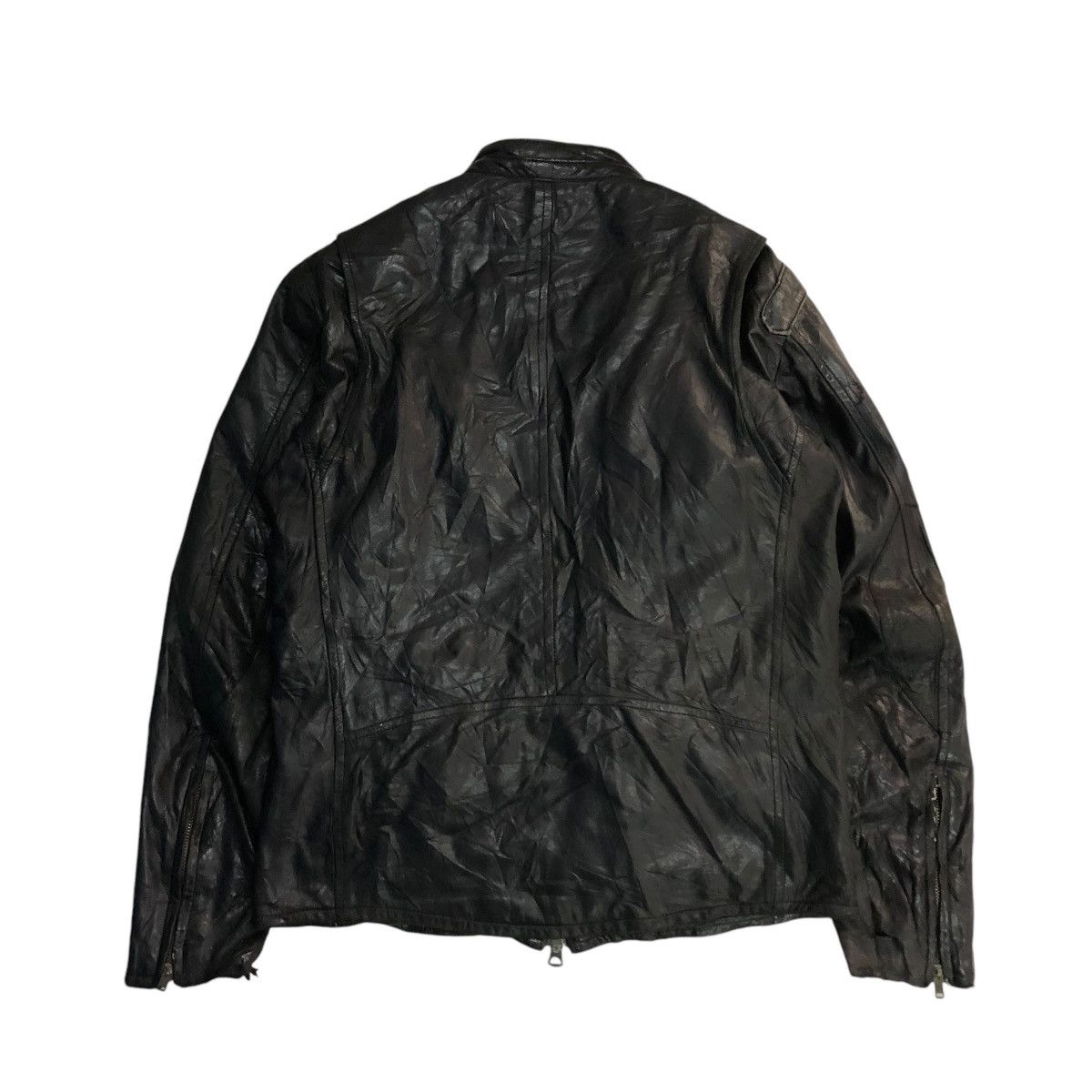Japanese Brand 🔥VINTAGE BIKER LEATHER JACKET TAKEO KUKICHI ISSEY MIYAKE Size US M / EU 48-50 / 2 - 2 Thumbnail