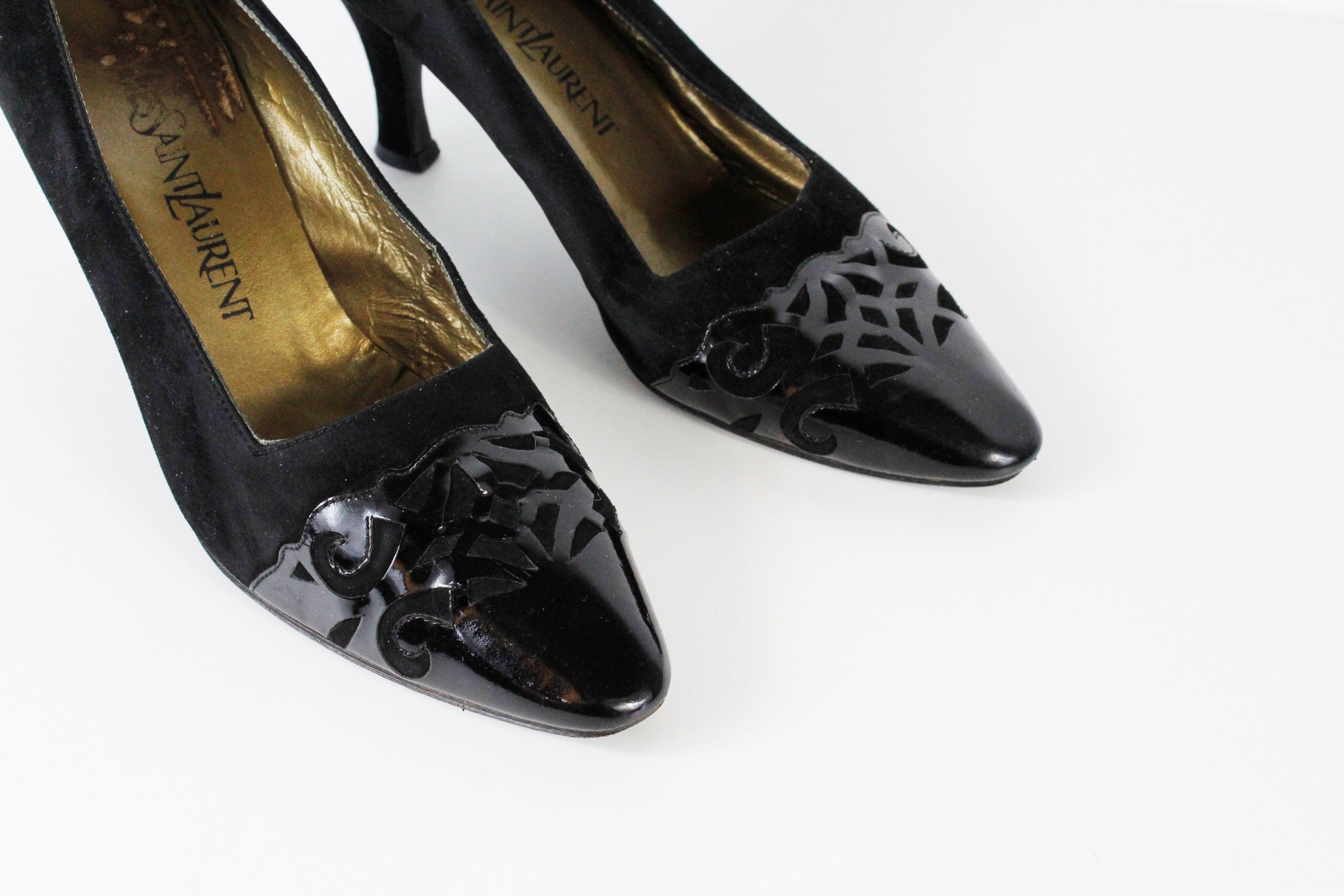Saint Laurent Paris Yves Saint Laurent by Tom Ford Era Suede Heels Shoes Size US 6.5 / IT 36.5 - 2 Thumbnail