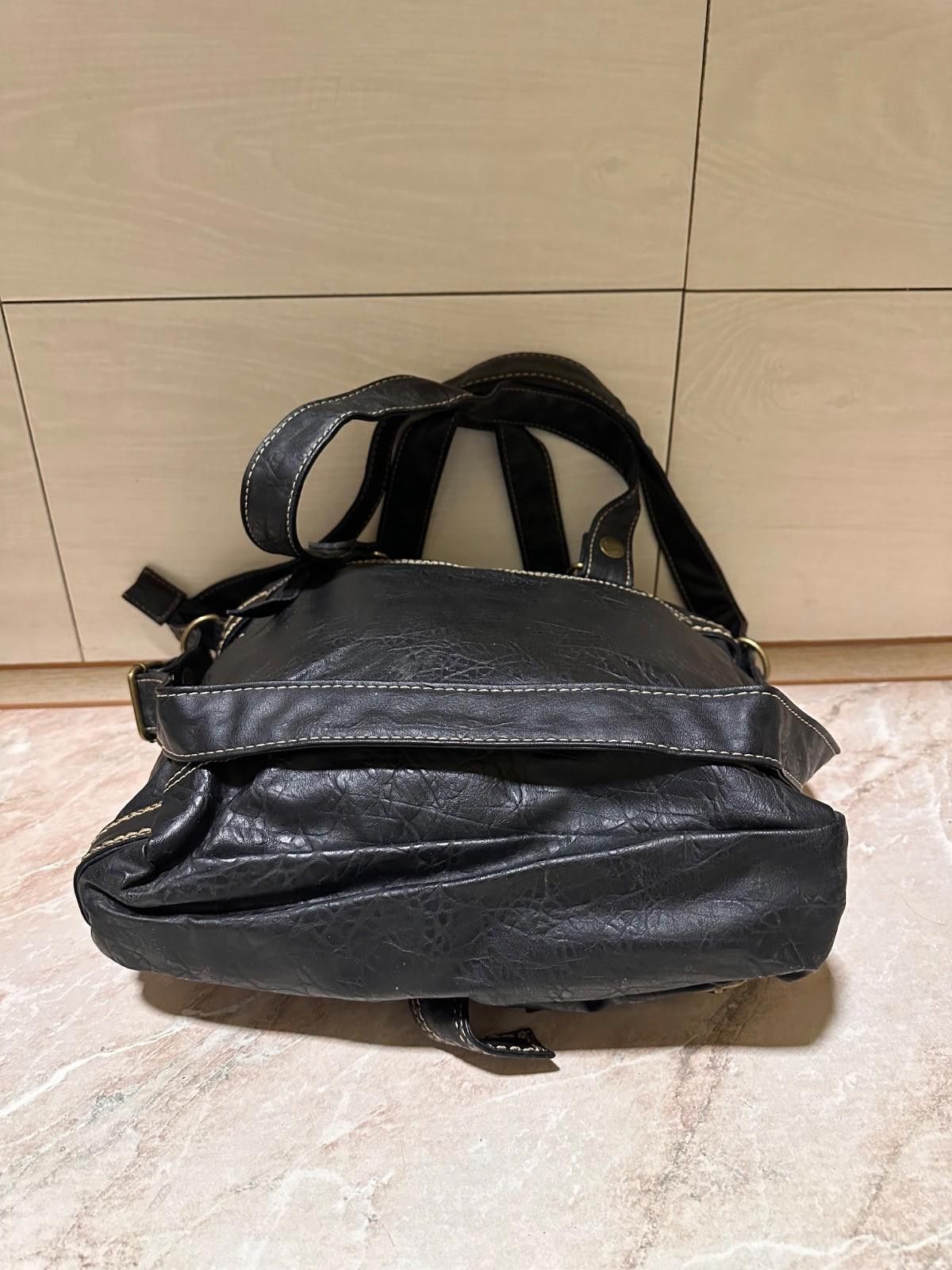 Diesel Vintage Y2K Rare Diesel Black Leather ShoulderBag Size ONE SIZE - 7 Thumbnail