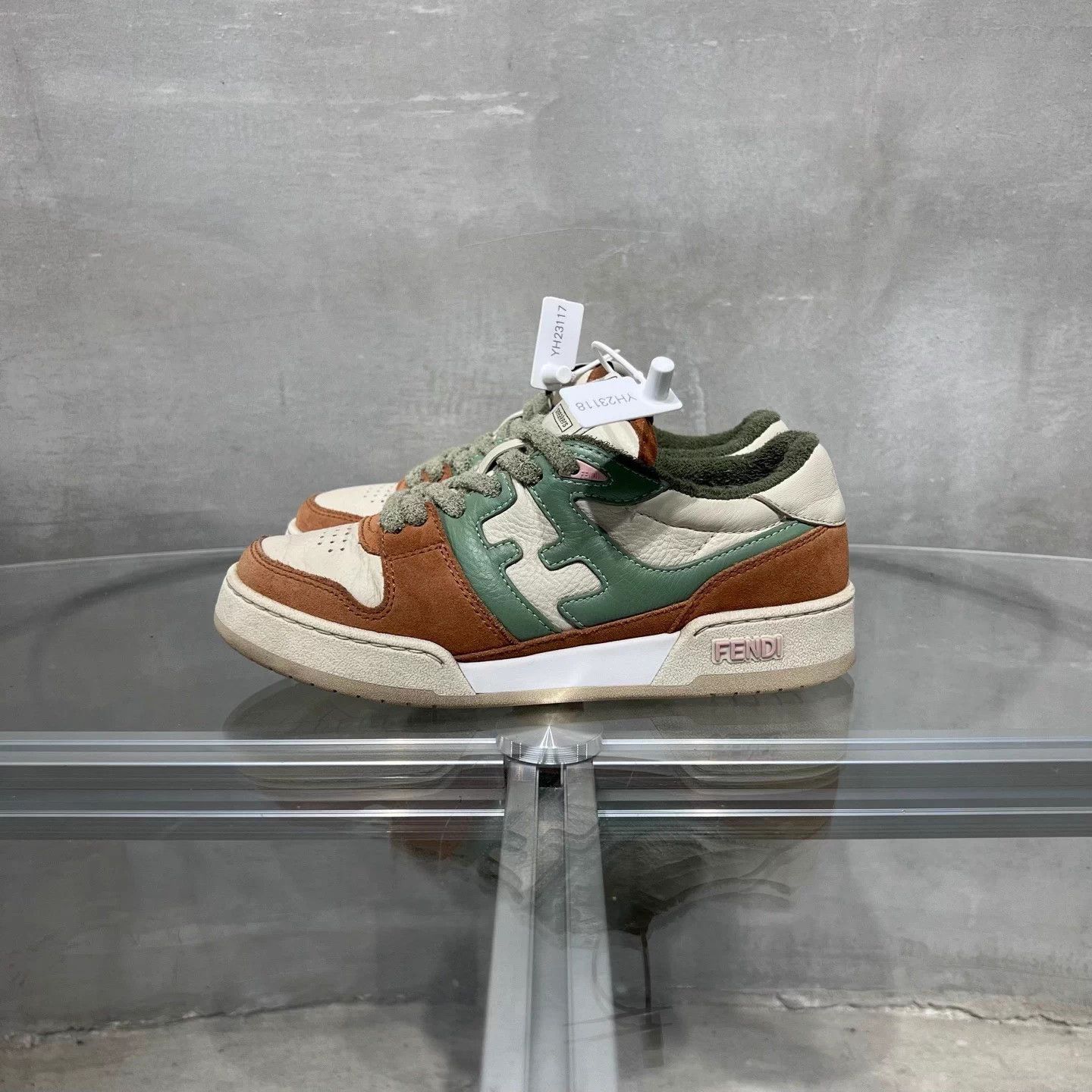 Fendi Fendi Match orange green sneakers EUR 36 Size US 5 / IT 35 - 3 Thumbnail