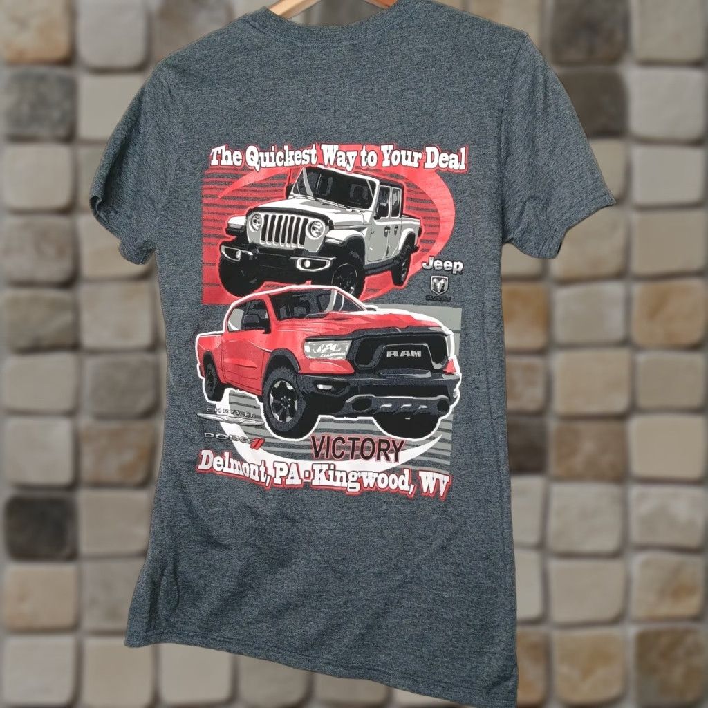 Jeep Dodge Shirt Mens Small Gray Victory Chrysler Dodge Jeep Ram Trucks Auto Size US S / EU 44-46 / 1 - 1 Thumbnail