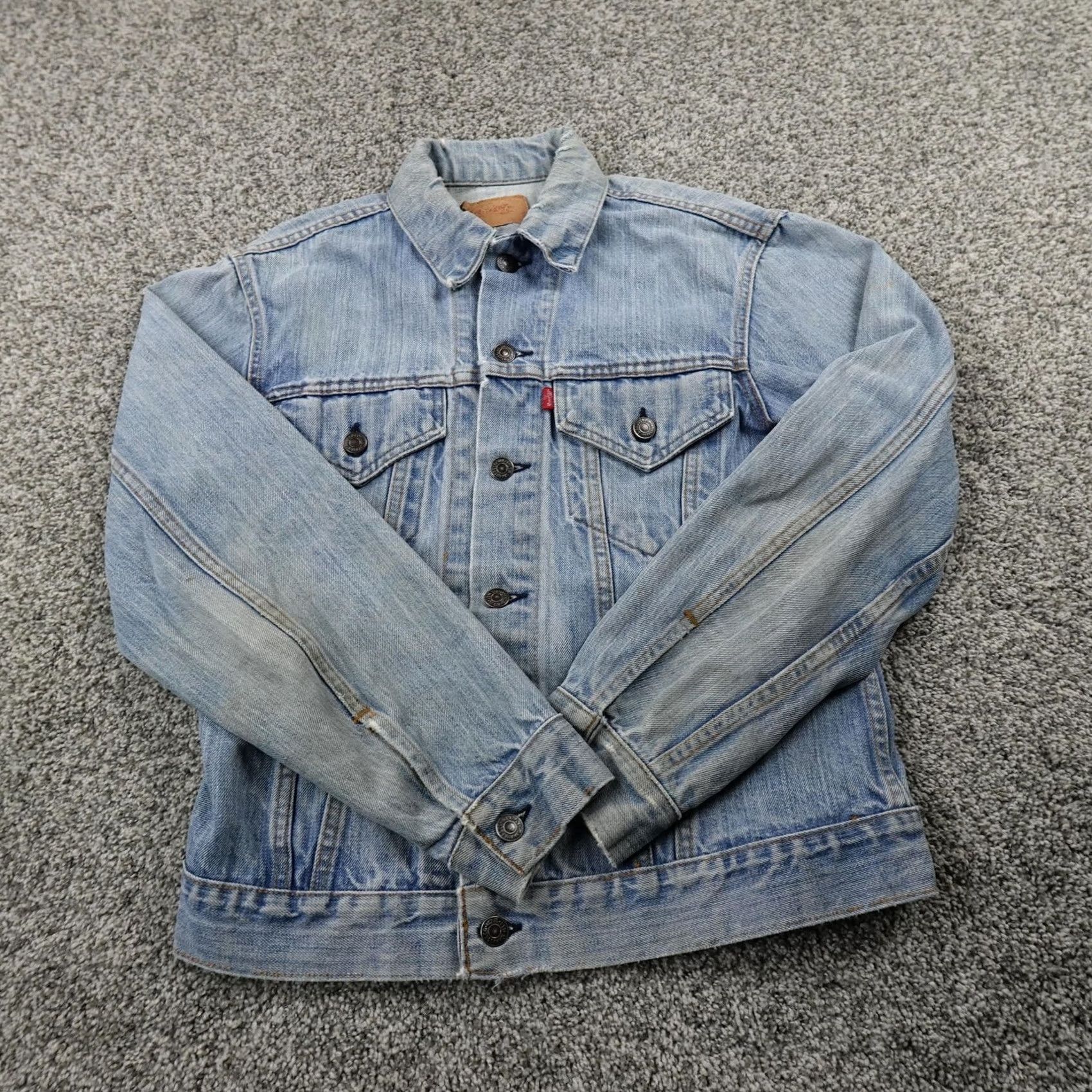 Levi's VTG Levi's Jacket Mens 36 Blue Denim Type III Trucker Western Coat 70s 80s USA Jeans Size US XXS / EU 40 - 2 Thumbnail