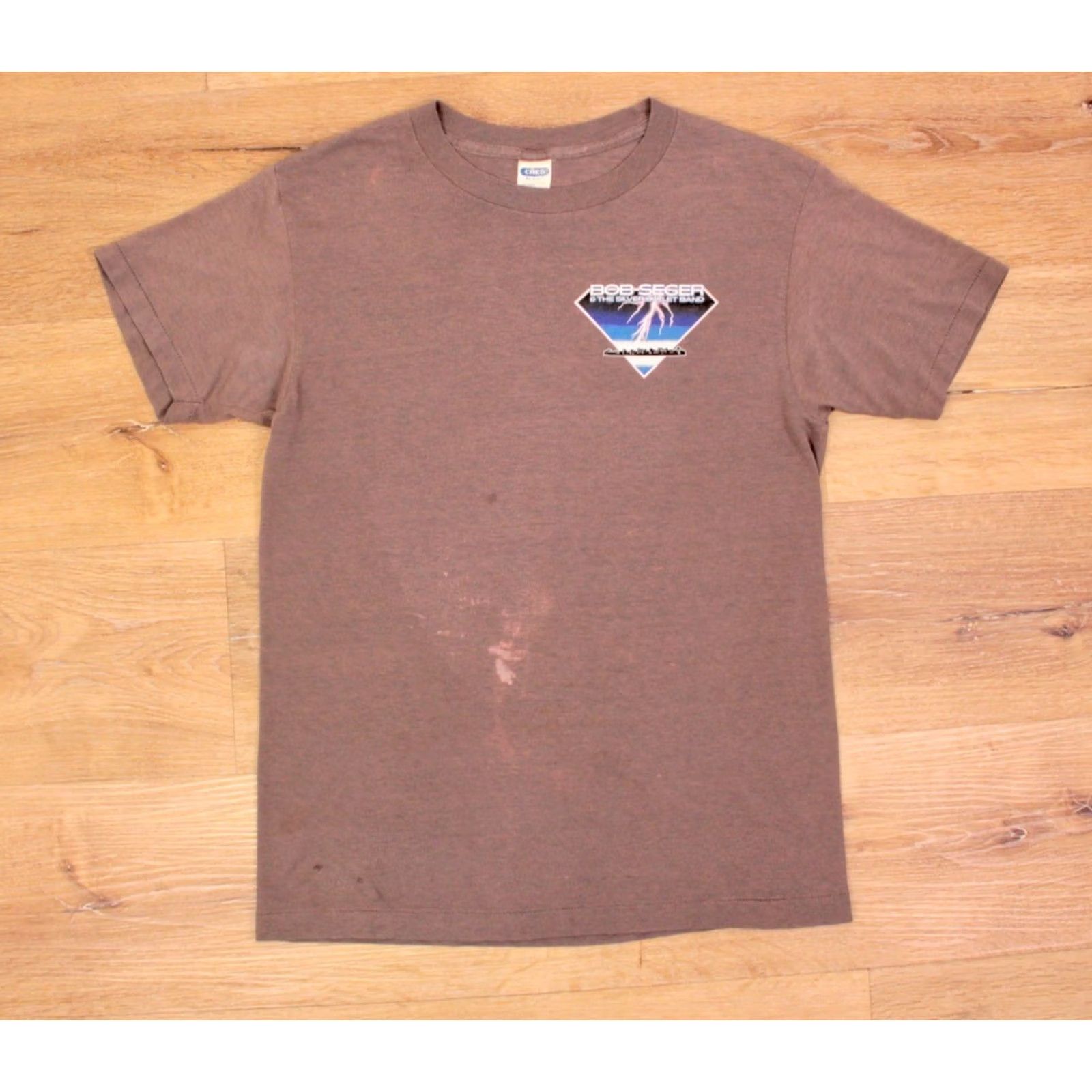 Vintage VTG 80s Bob Seger & the Silver Bullet Band TShirt Mens M Like A Rock Graphic Tee Grey US Ched Vintage Shirt Size US M / EU 48-50 / 2 - 2 Thumbnail