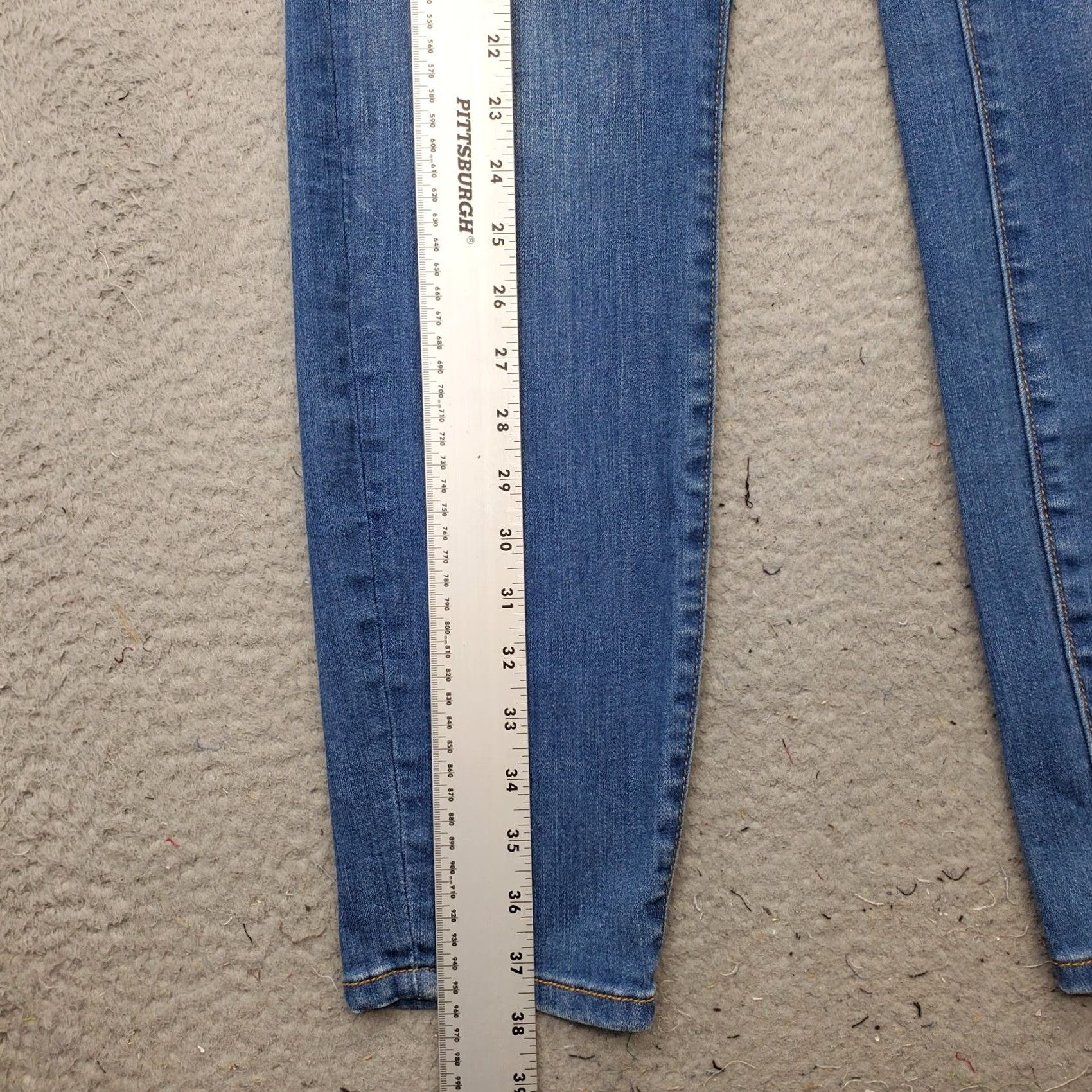 Vintage Pilcro Womens Jeans 31 Blue Denim Skinny High Rise 5-Pocket Stretch Regular Size 31 Womens Size 24" / US 00 / IT 34 - 3 Thumbnail