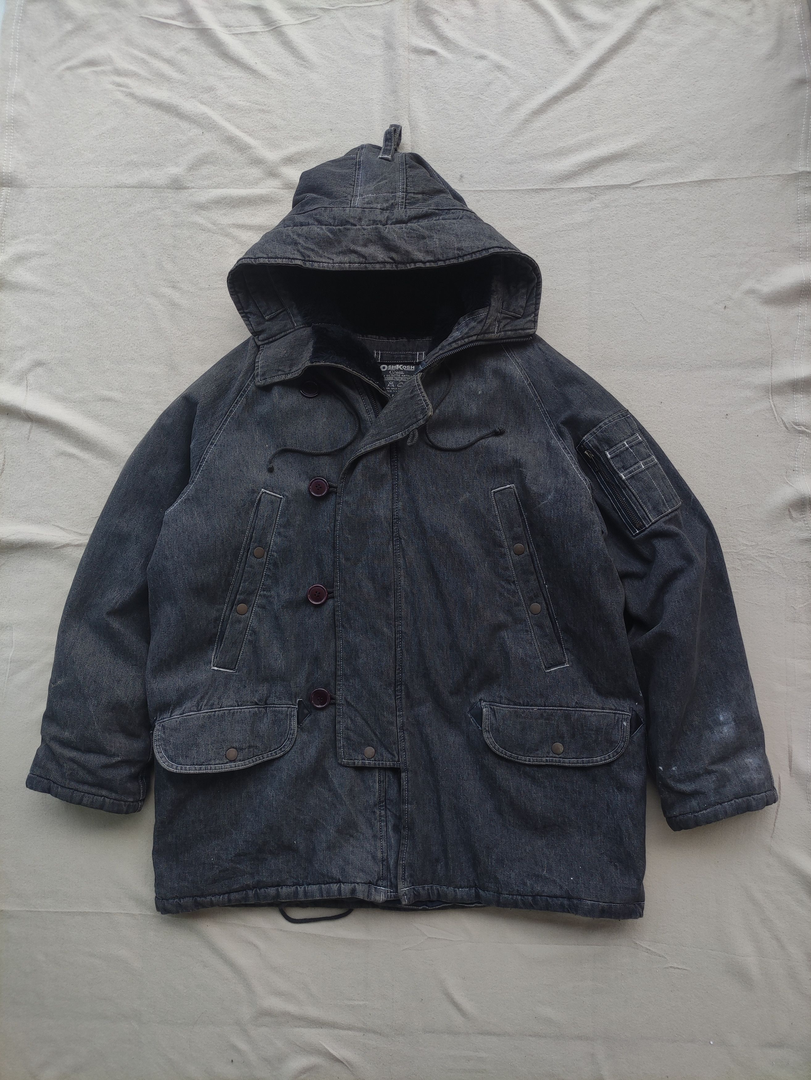 OSHKOSH CLASSIC DENIM PARKA HOODED JACKET