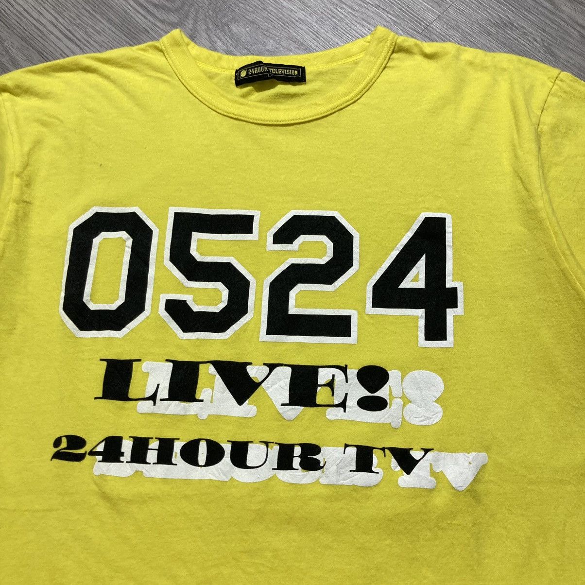 Japanese Brand Vintage 24 Hour Television Big Logo T-shirt Yellow Size US M / EU 48-50 / 2 - 3 Thumbnail