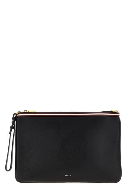 BALLY Black Leather Clutch Bag New