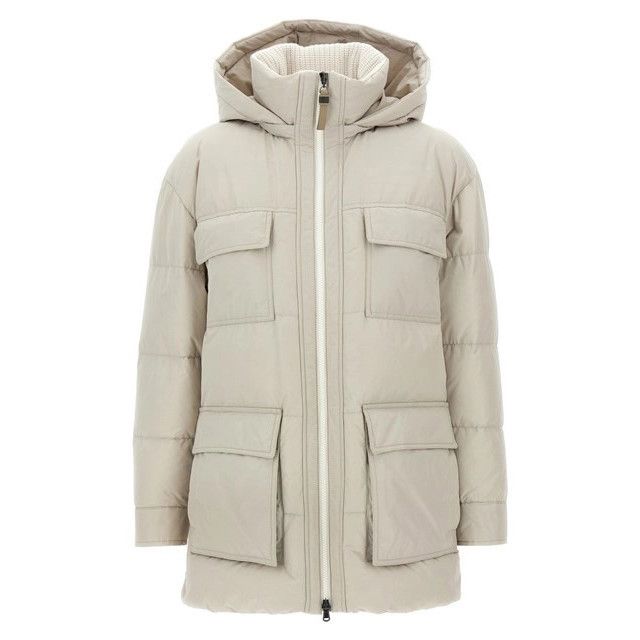 Brunello Cucinelli BRUNELLO CUCINELLI Dove Gray Down Jacket New & Authentic (Wo Size S / US 4 / IT 40 - 1 Thumbnail
