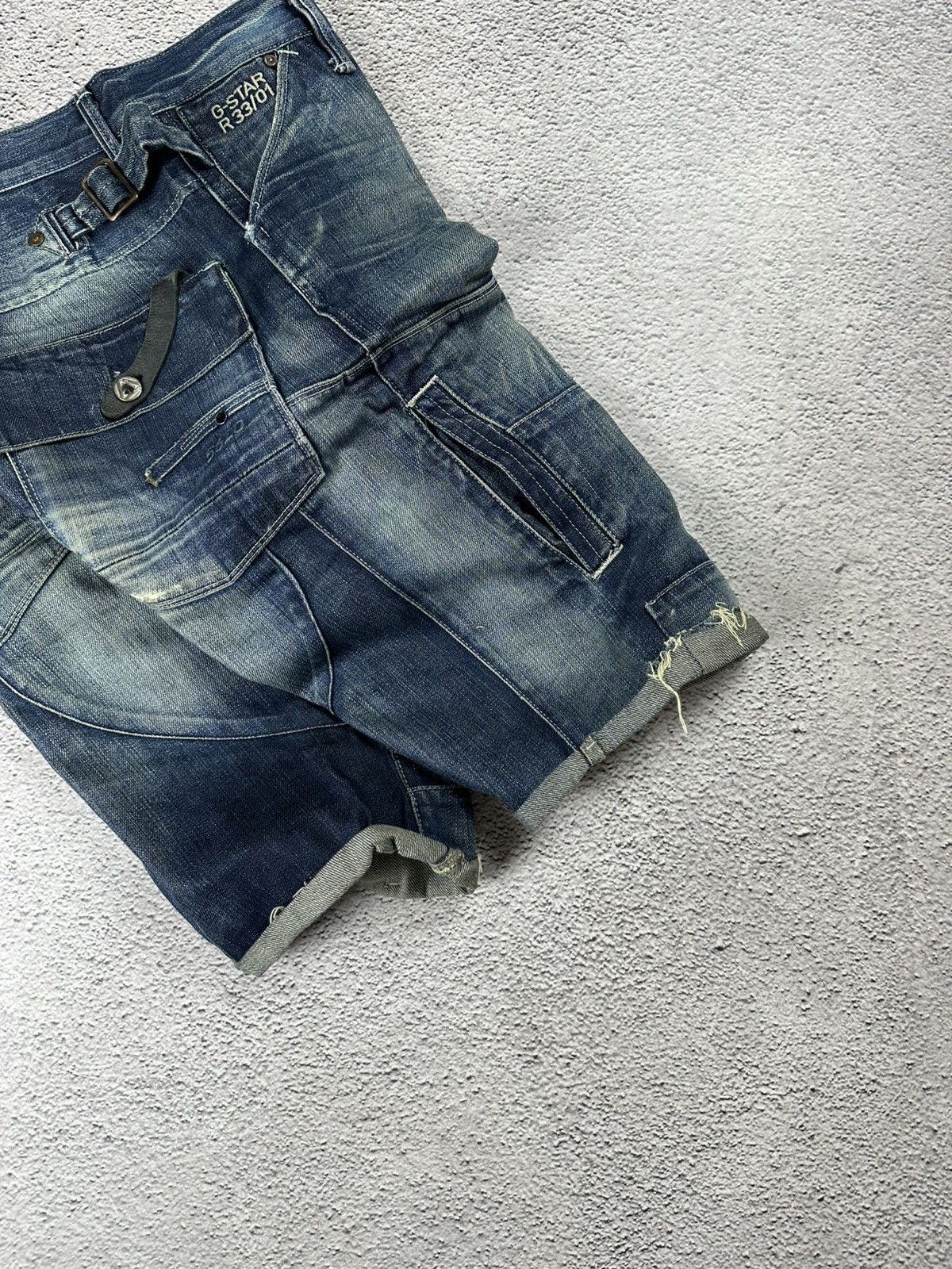 G-Star Vintage G-Star RAW Jean Short Faded Y2K Distressed Baggy Size US 30 / EU 46 - 3 Thumbnail