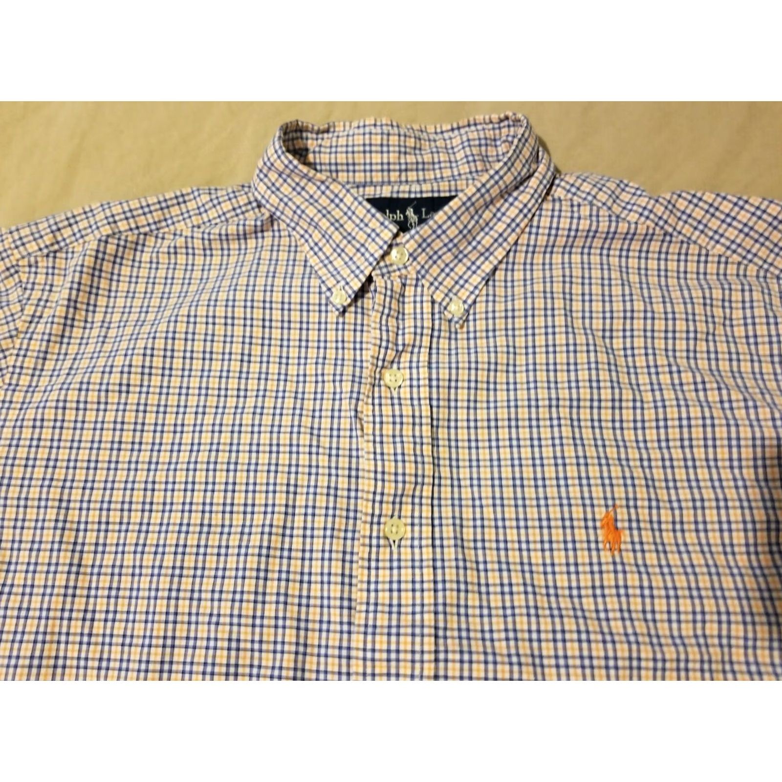 Polo Ralph Lauren Polo Ralph Lauren Shirt XL Yellow Button Cotton Mens Size 46R - 2 Thumbnail
