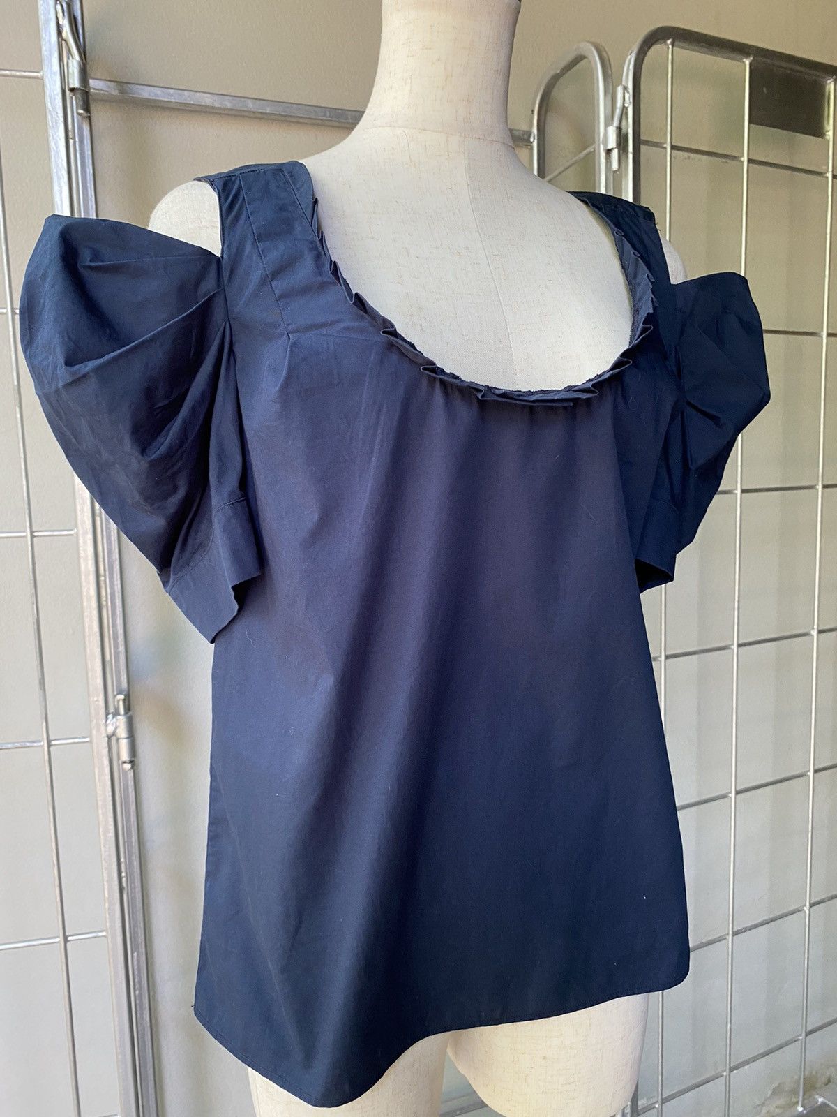 Miu Miu Miu miu navy blouse Size ONE SIZE - 17 Thumbnail