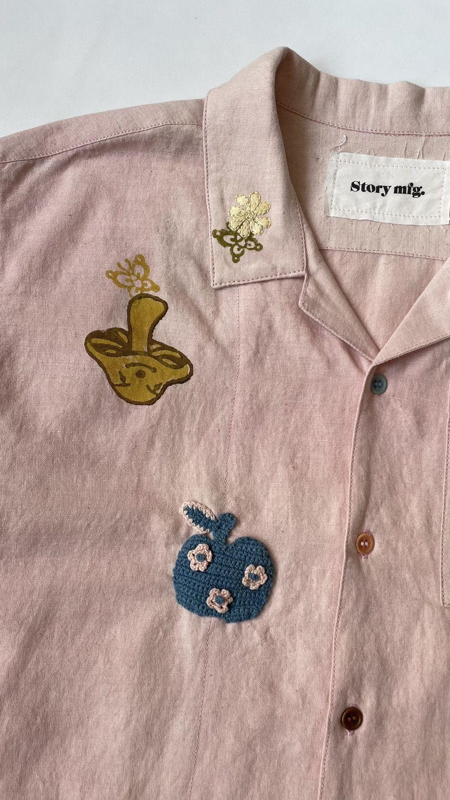 Story Mfg. ‘Greetings’ Embroidered Boxy Shirt Size US S / EU 44-46 / 1 - 3 Thumbnail