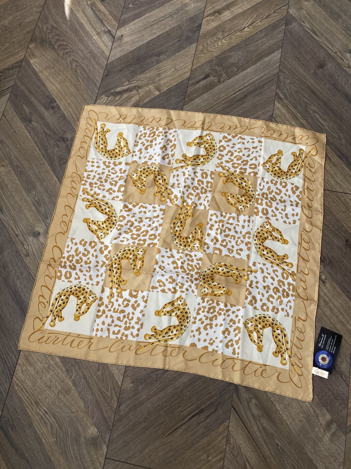 Cartier Vintage Cartier Silk Scarf Panther Size ONE SIZE - 3 Thumbnail