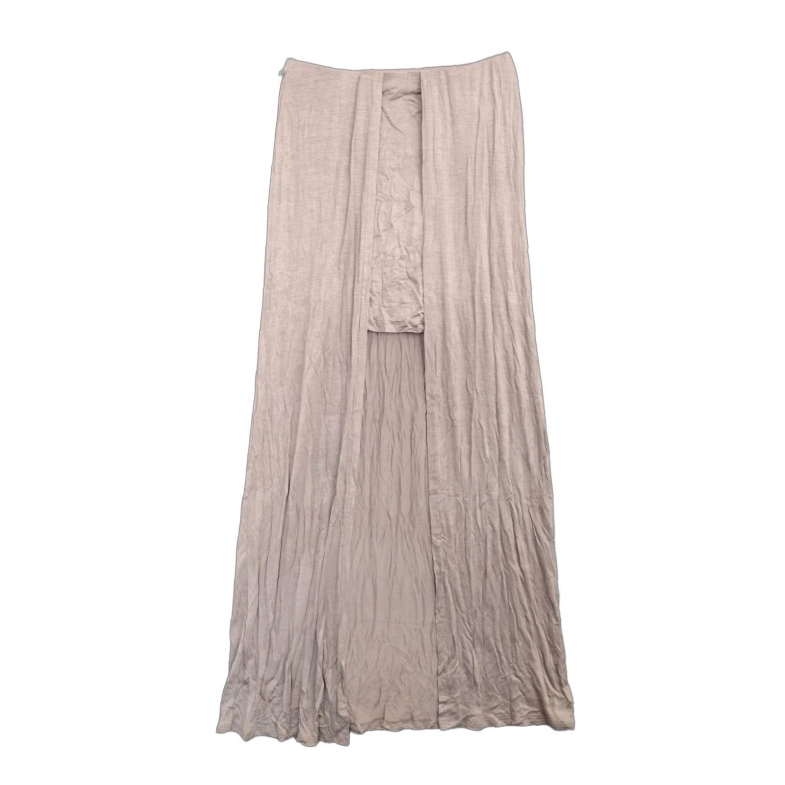 Vintage Codigo Women's Skirt Maxi Wrap Around S Brown Rayon Spandex Solid bohemian Logo Fall Summer Spring Casual Travel Women's Shirt? Size 28" / US 6 / IT 42 - 1 Thumbnail