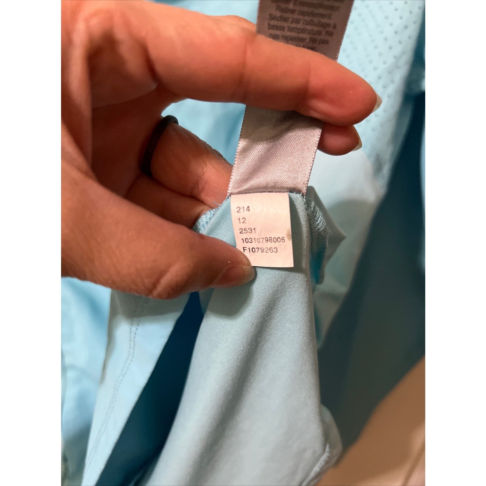 Champion Long Sleeve Full Zip Pullover Light Blue Jacket Pockets Size M / US 6-8 / IT 42-44 - 12 Thumbnail