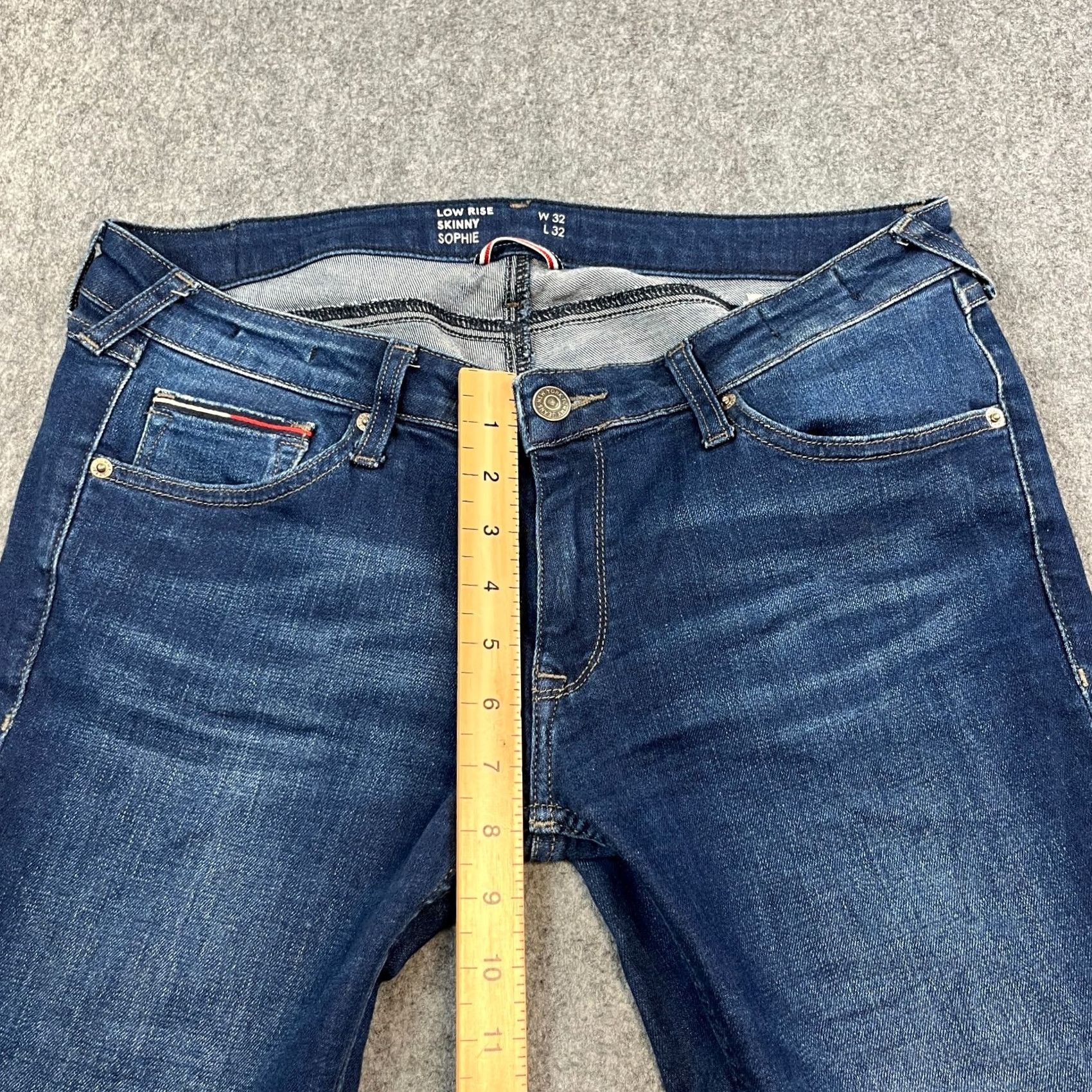 Tommy Hilfiger Tommy Hilfiger Womens Jeans Slim Skinny 32 12 Dark Blue Stretch Denim Slimming Pockets 5-Pocket Design Jeans Tailored Regular Size 34" / US 12 / IT 48 - 6 Thumbnail