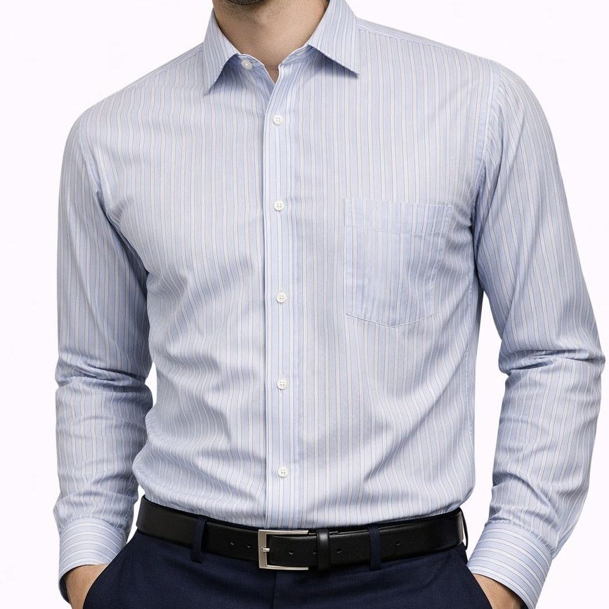 Johnston & Murphy JOHNSTON & MURPHY Dress Shirt Contrast Flip Cuff Neck Stripe Size US XL / EU 56 / 4 - 1 Thumbnail
