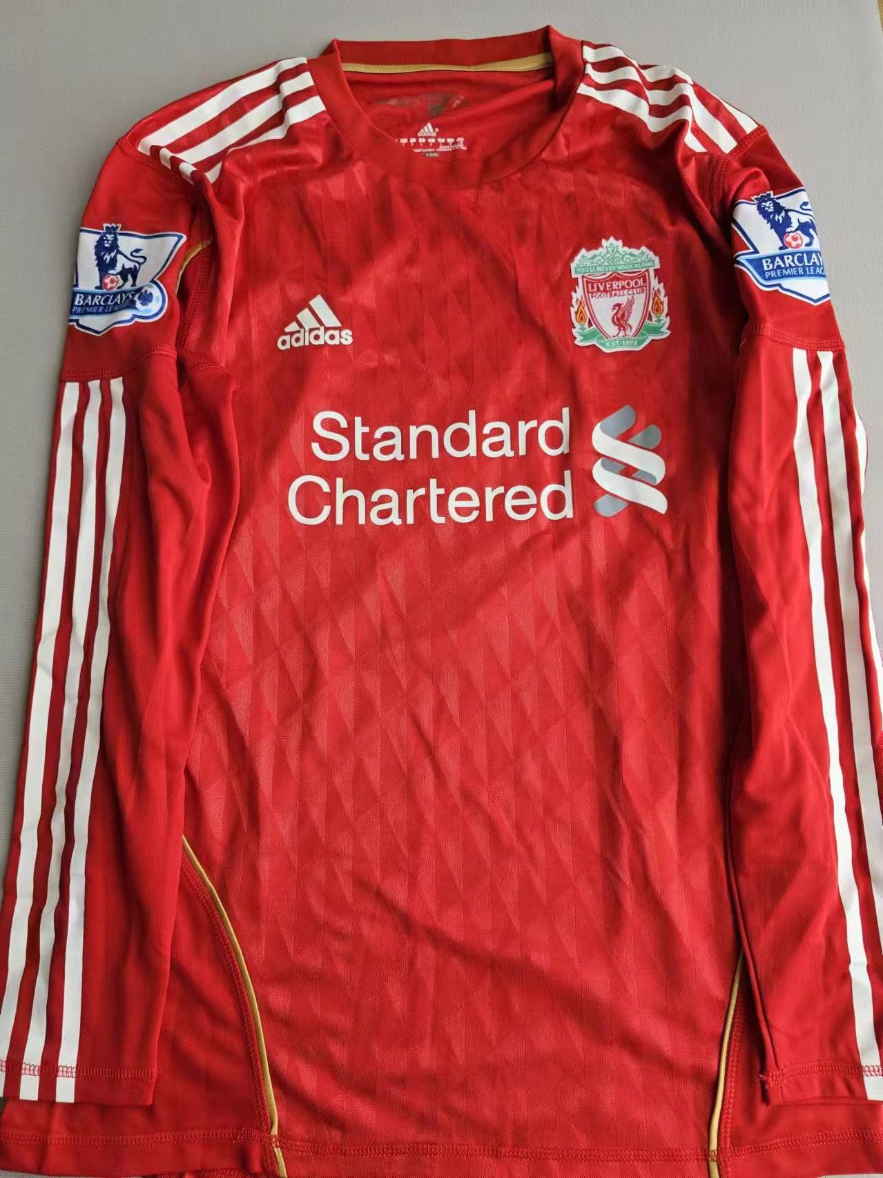 Vintage 2010 2011 Liverpool #8 Steven Gerrard Jersey Size US XL / EU 56 / 4 - 4 Thumbnail