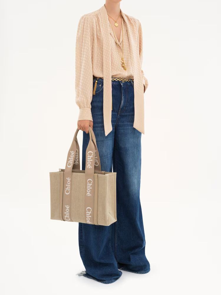 Chloe o1loc1c10226 Size: OS / Woody Tote Medium Bag Boyish Brown Size ONE SIZE - 6 Thumbnail