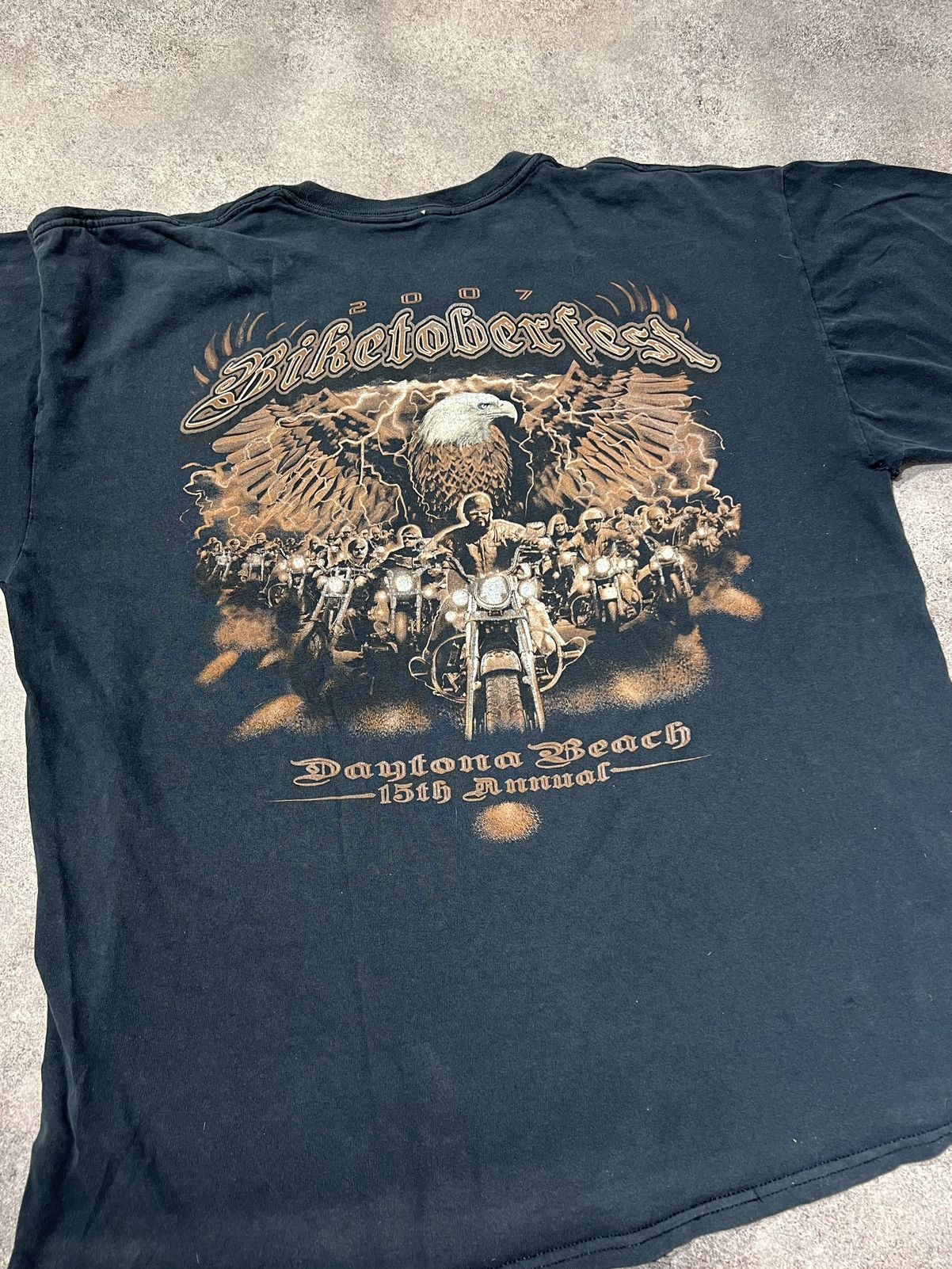 Vintage Biketoberfest 2007 Daytona beach vintage faded t shirt Size US XL / EU 56 / 4 - 9 Thumbnail