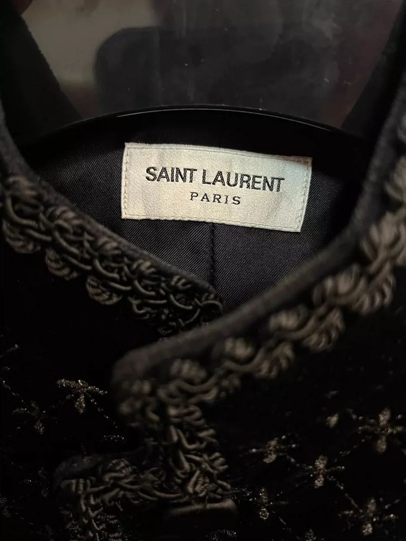 Saint Laurent Paris Saint Laurent Paris Black Velvet Palace Embroidered Jacket Size US M / EU 48-50 / 2 - 3 Thumbnail
