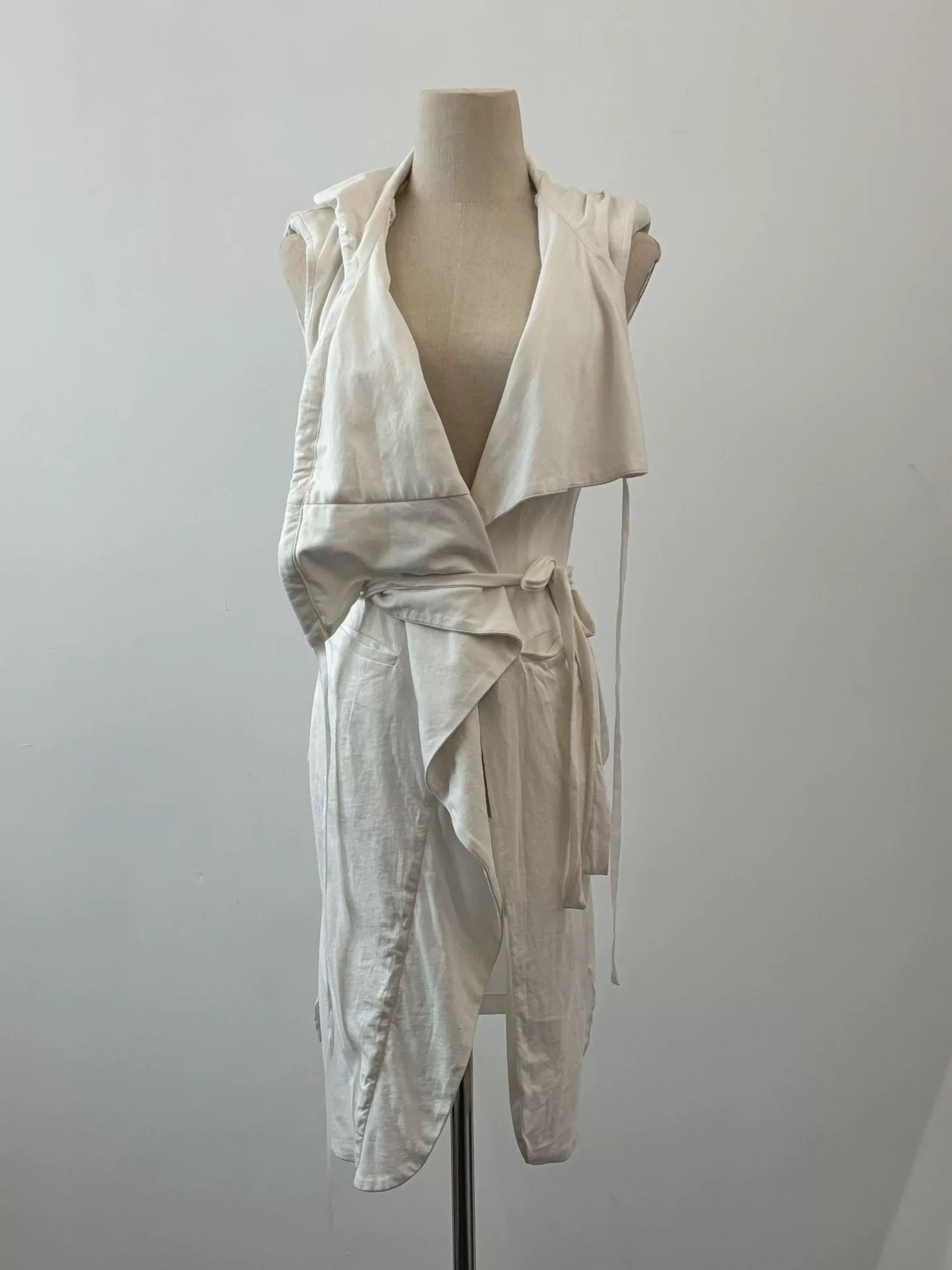 Ann Demeulemeester soft cotton layered long vest Size S / US 4 / IT 40 - 1 Thumbnail
