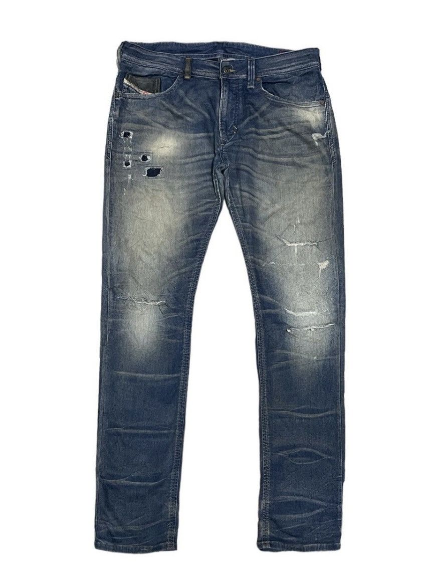 Diesel Vintage Diesel Denim + Sweatpants Slim Fit Distressed Pants Size US 33 - 1 Thumbnail