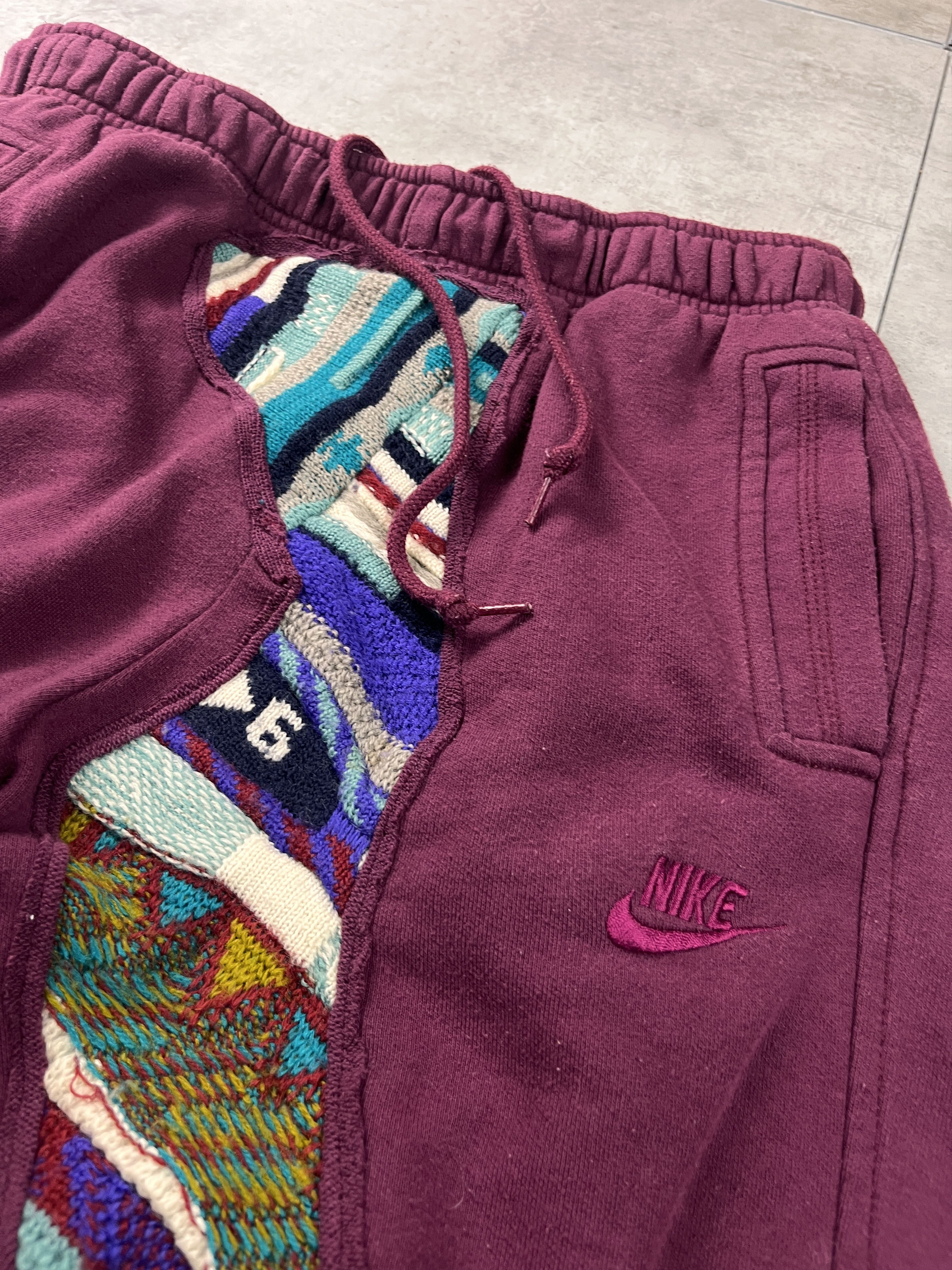 Japanese Brand × Nike × Vintage Custom VNTG NIKE x Coogi x Distorted.lab red sweatpants Size US 36 / EU 52 - 6 Thumbnail