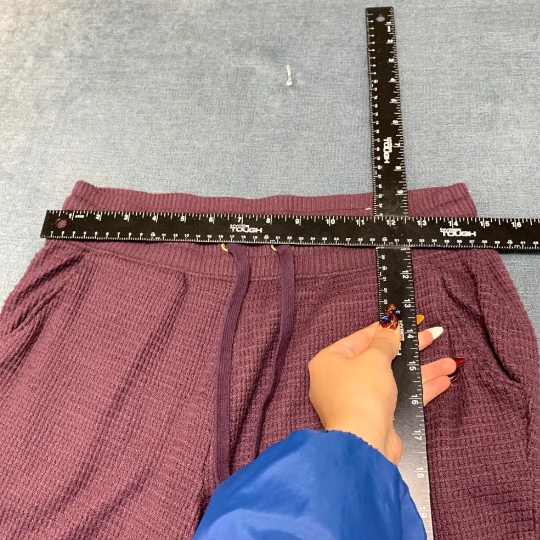 Vintage VINTAGE Sonoma Goods for Life Oekotex Waffle Knit Jogger Pajama Pants Womens S Burgundy Size 28" / US 6 / IT 42 - 7 Thumbnail