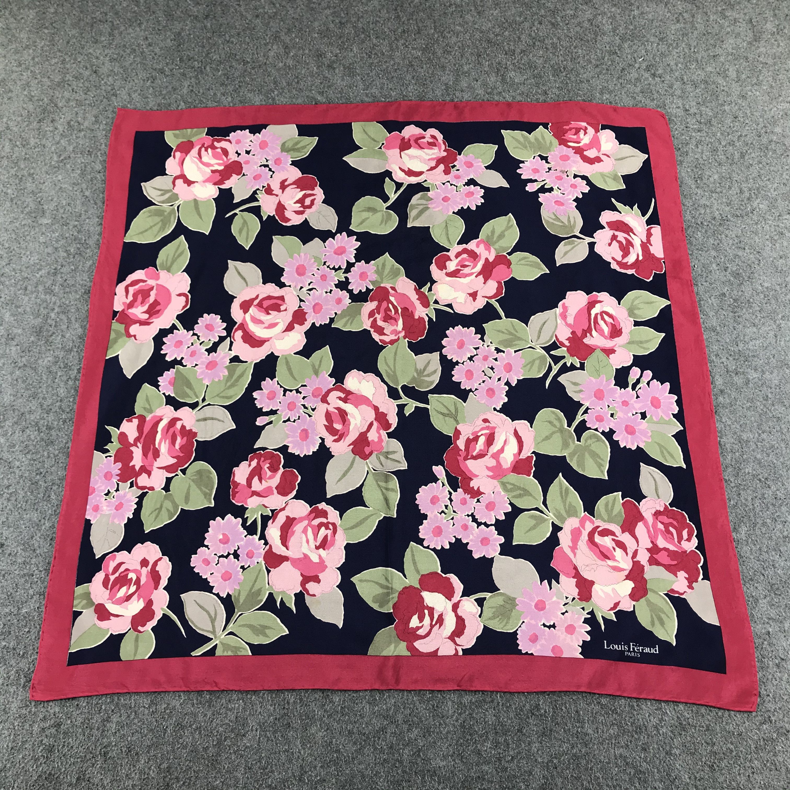 Louis Feraud Vintage Louis Feraud Floral Silk Scarf M17 Size ONE SIZE - 2 Thumbnail