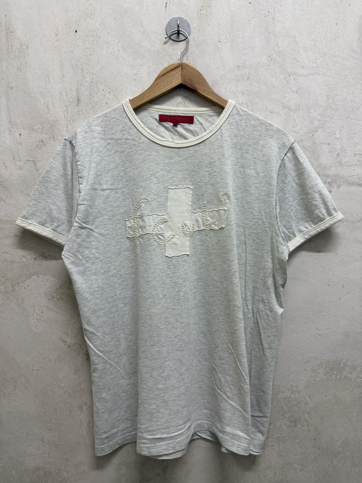FCUK 2000s FCUK Jeans Big Cross ifsixwasnine lgb T-Shirt Size US S / EU 44-46 / 1 - 1 Thumbnail