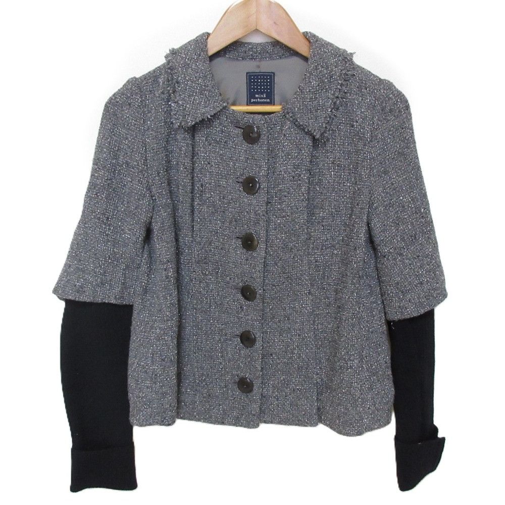 mina perhonen Mina Perhonen mina perhonen twinkle wool silk jacket Textile Outerwear ka2100 DUTY FREE for USA Size ONE SIZE - 1 Thumbnail