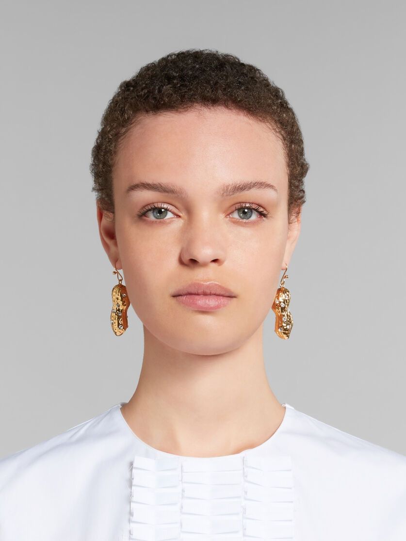 Marni o1f1d3z0725 Size: OS / Peanut Drop Earrings in Gold Size ONE SIZE - 3 Thumbnail