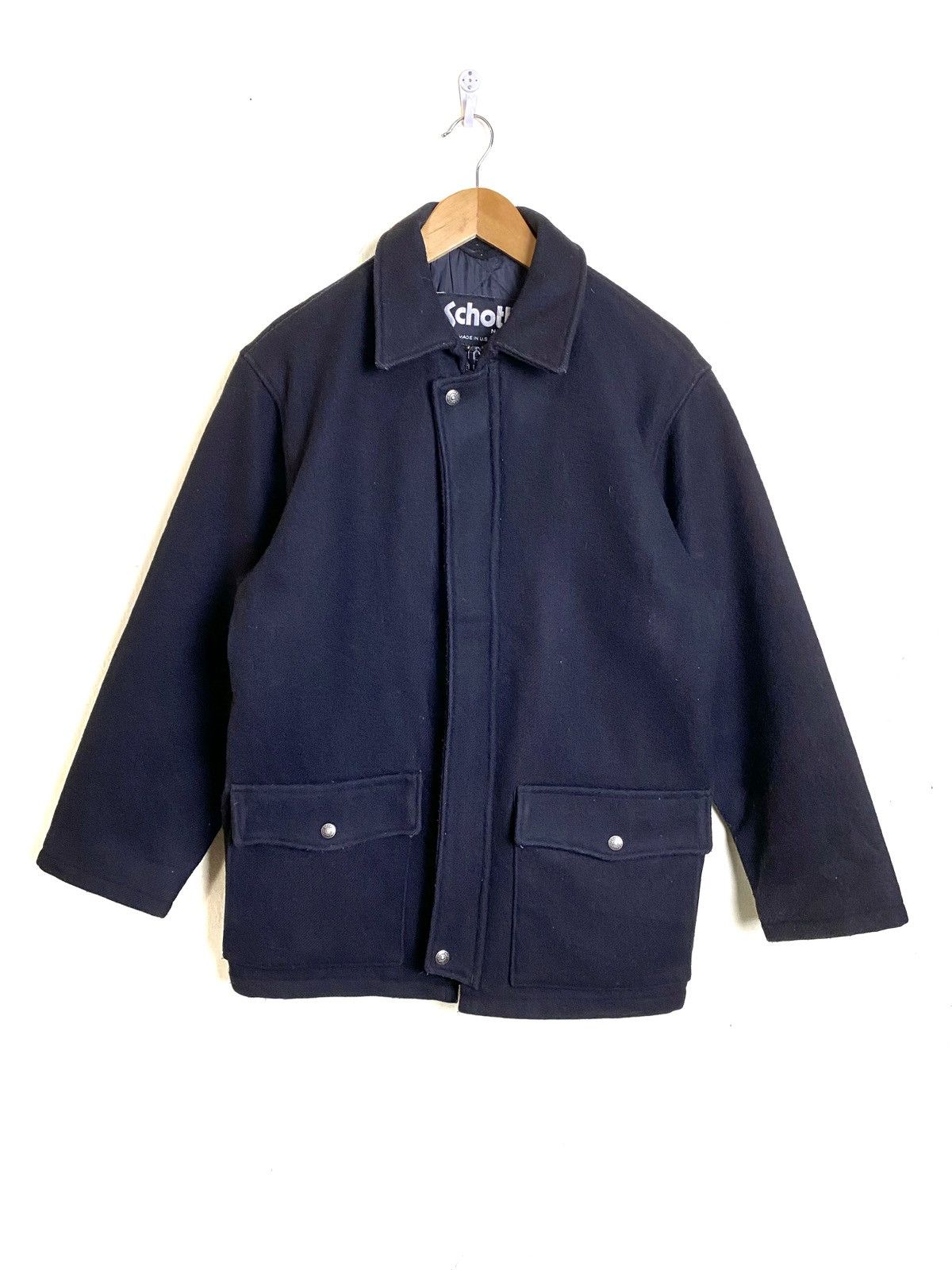 Schott Vintage Schott NYC Wool Overcoat Size US M / EU 48-50 / 2 - 1 Thumbnail